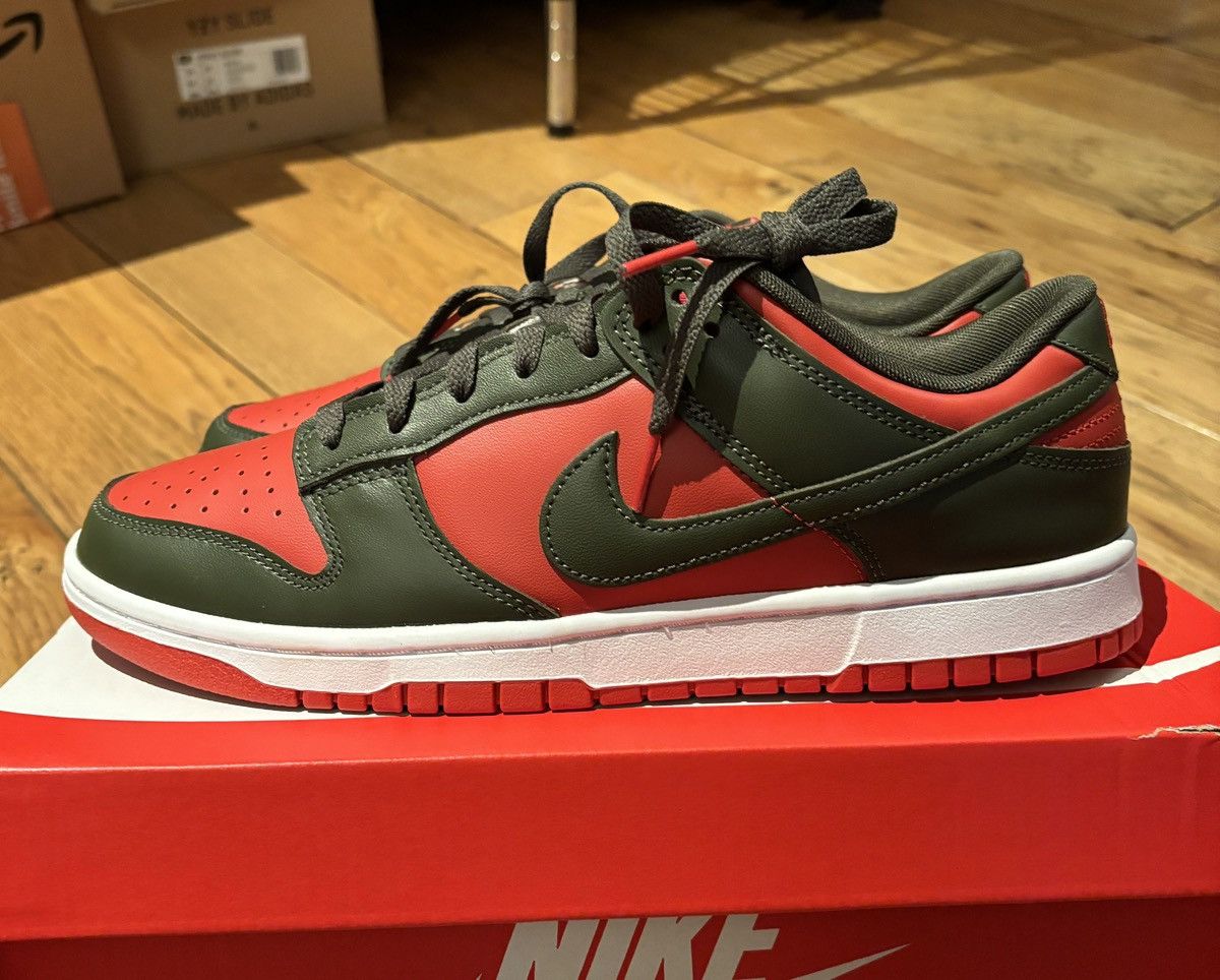 Nike Nike Dunk Low Mystic Red Cargo Khaki Size US 11.5 / EU 44-45 - 2 Thumbnail
