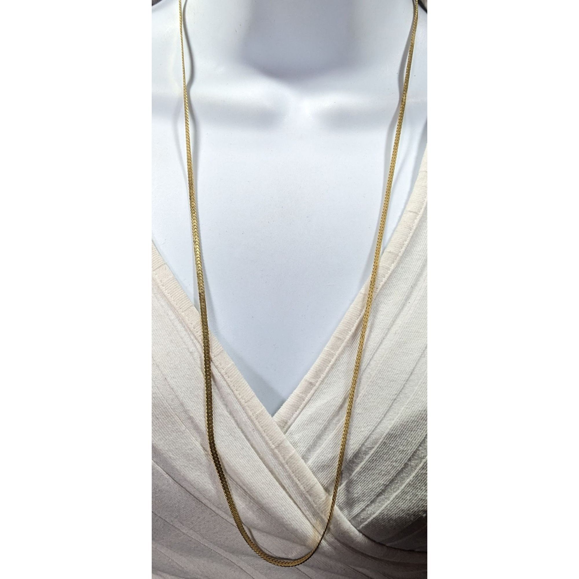 Other Simple Elegant Gold Tone Flat Chain Necklace Size ONE SIZE - 4 Thumbnail