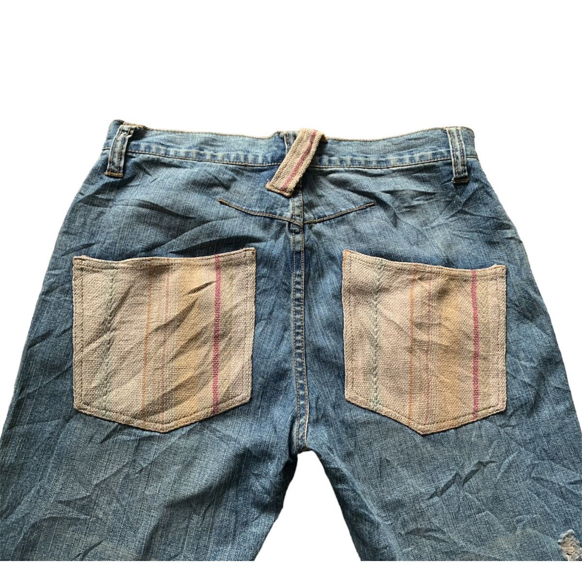 Japanese Brand DISTRESSED JEANS INSPIRED KAPITAL Size US 33 - 9 Thumbnail