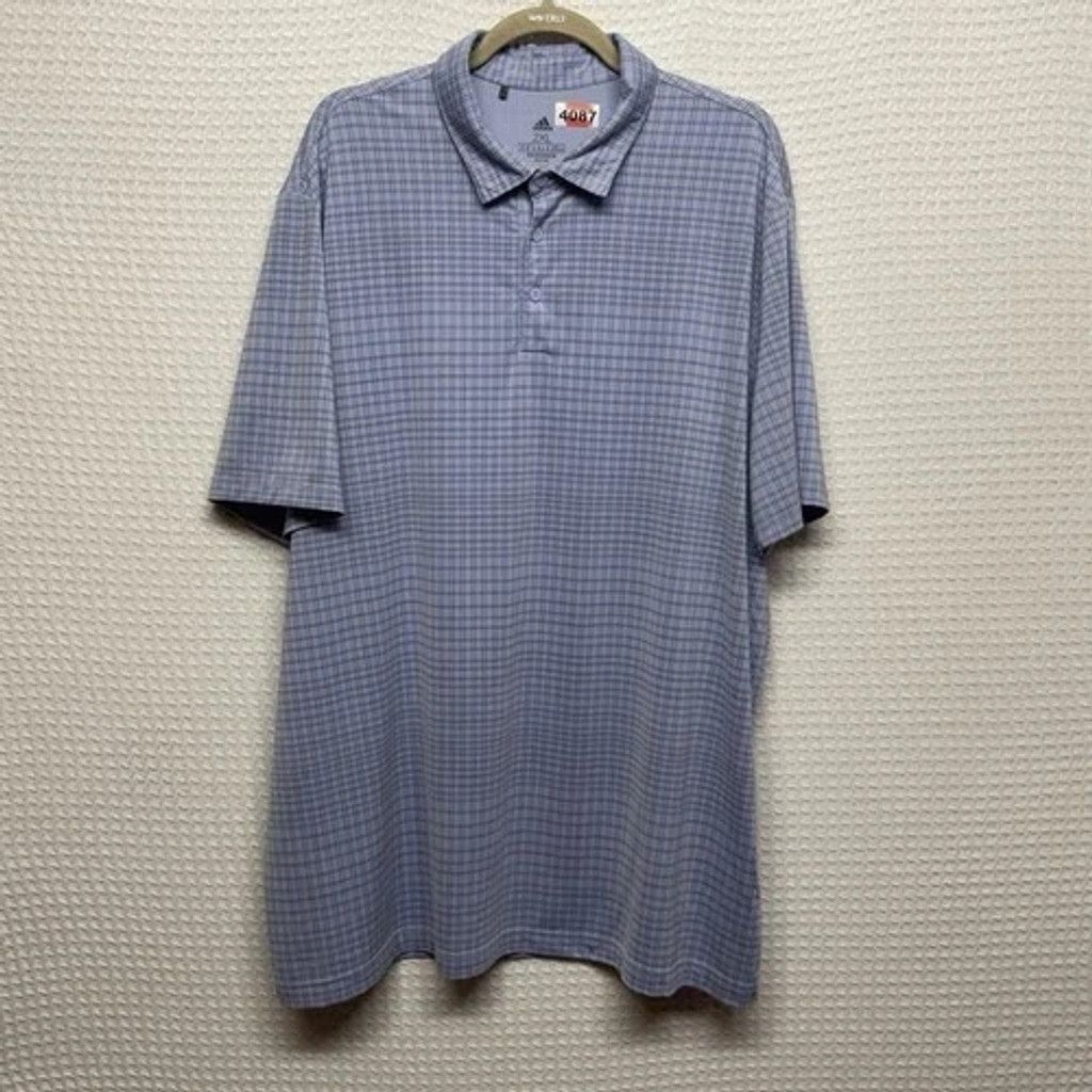 Adidas NWOT Adidas Grid Check Plaid Short Sleeve Polo Shirt Men 2XL Size US XXL / EU 58 / 5 - 6 Thumbnail