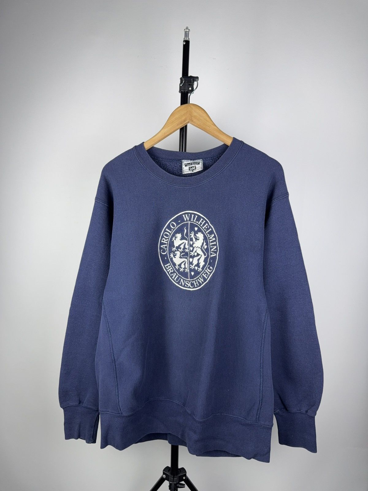 Lee × Vintage Lee University Crewneck Sweatshirt Carolo-Wilhelmina Logo Size US L / EU 52-54 / 3 - 1 Thumbnail