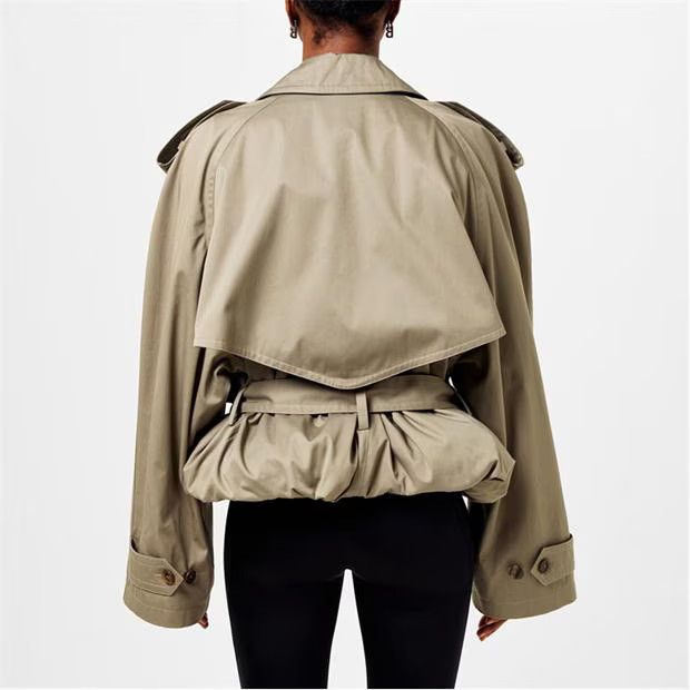 Balenciaga o1g2r1mq0924 Folded Trench Coat in Sand Beige Size XS / US 0-2 / IT 36-38 - 5 Thumbnail