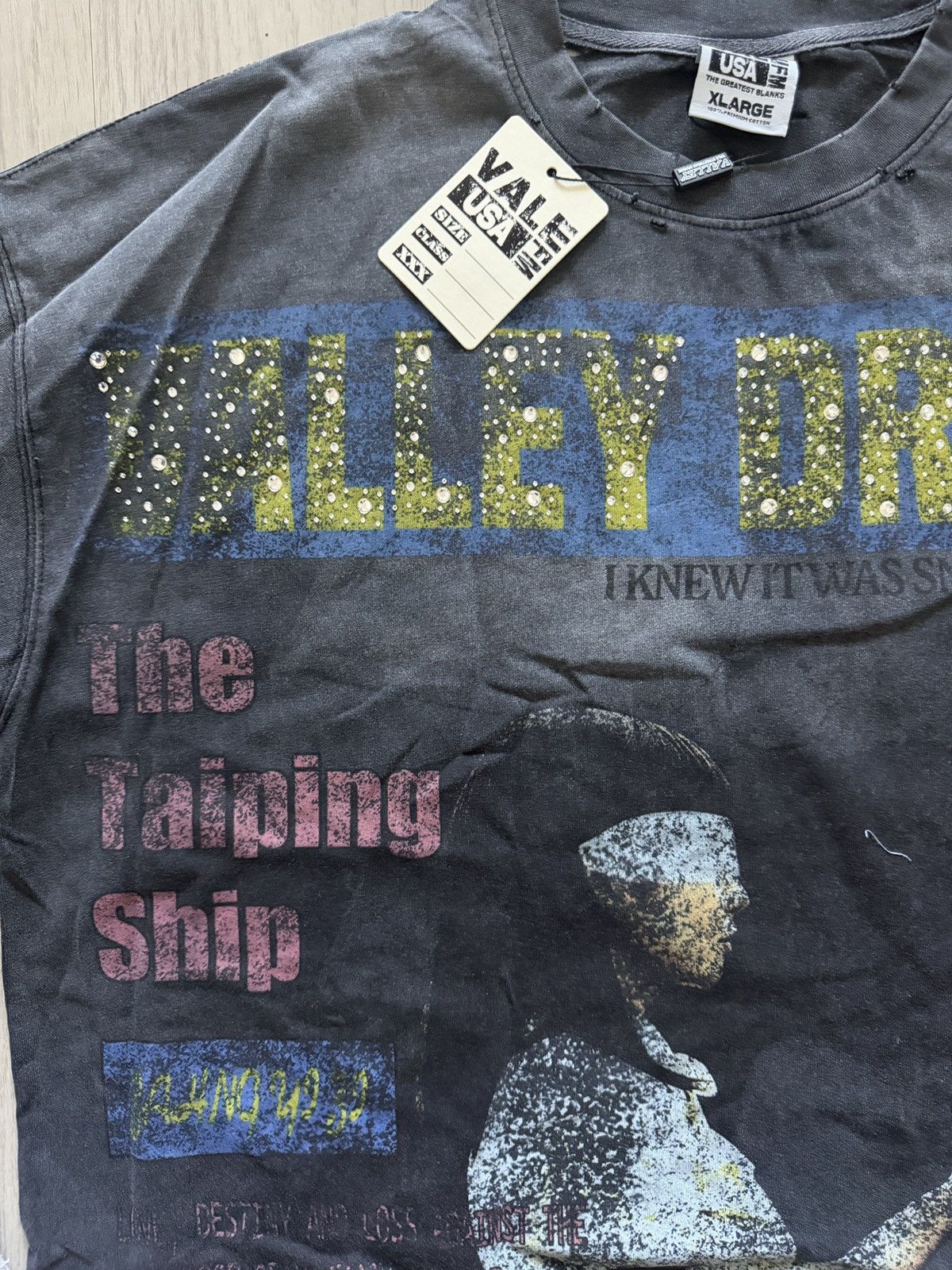 Vale Vale Forever Valley Black The Cross Taiping Ship Bling Tee Size US XL / EU 56 / 4 - 6 Thumbnail
