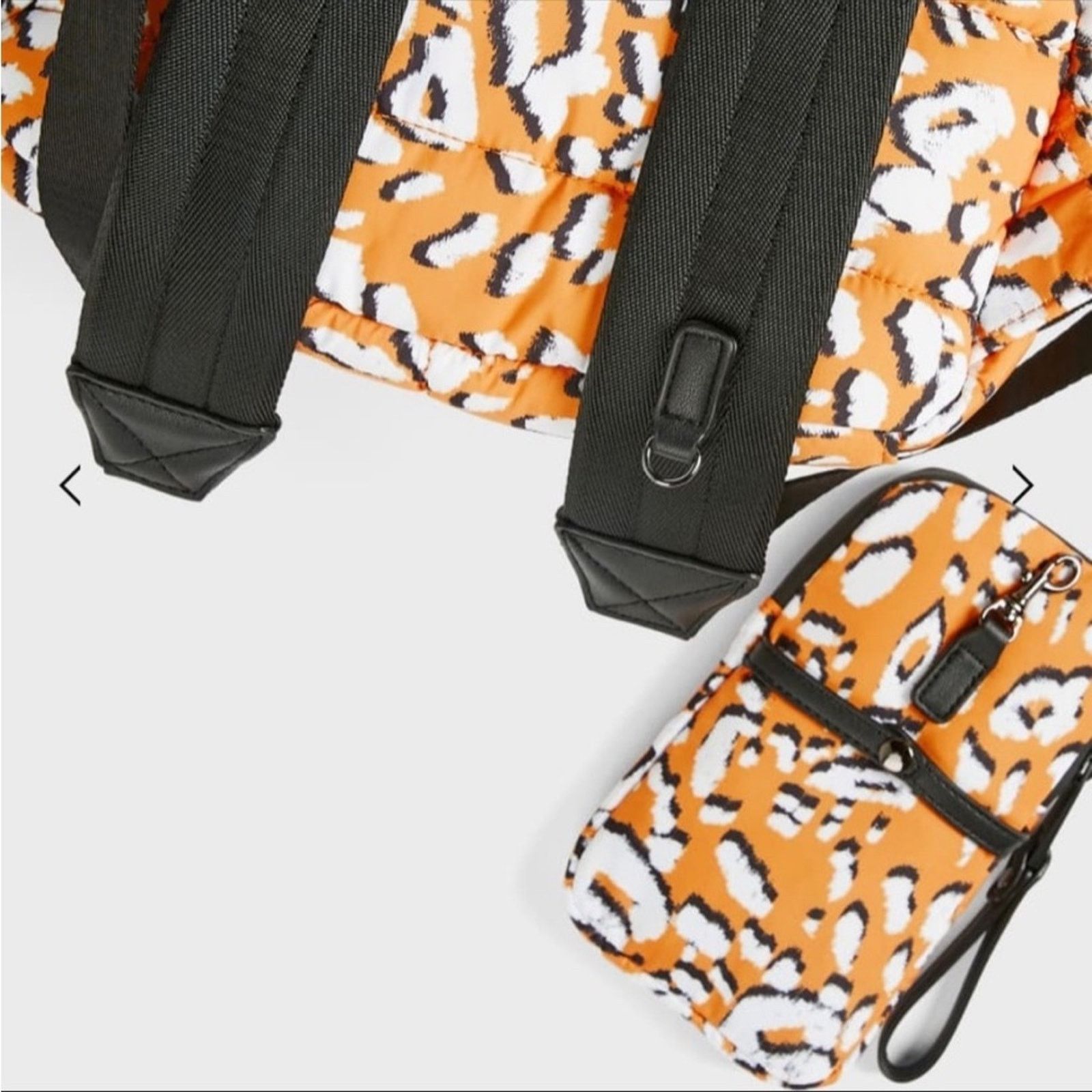 Ted Baker NEW TED BAKER Yellow White Black Leopard Puffer Backpack Size ONE SIZE - 4 Thumbnail