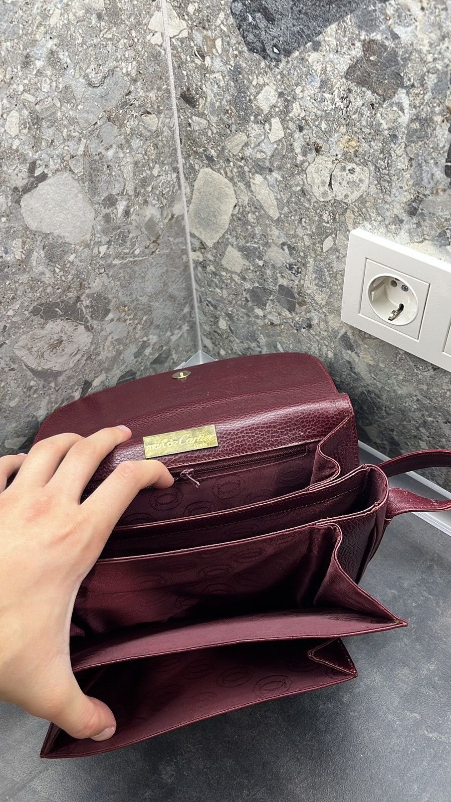 Cartier × Vintage Cartier burgundy Must de Cartier shoulder Size ONE SIZE - 8 Thumbnail