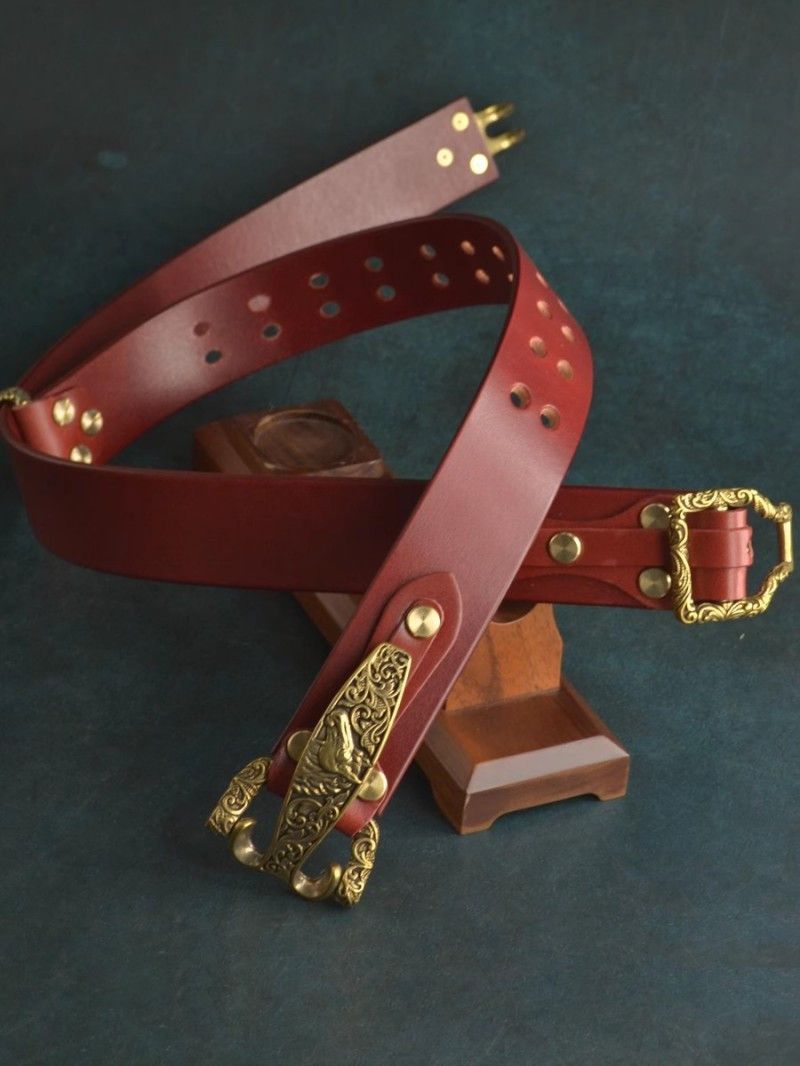 Leather × Vintage Vintage Cavalry Buckle Knight Belt Size ONE SIZE - 3 Thumbnail