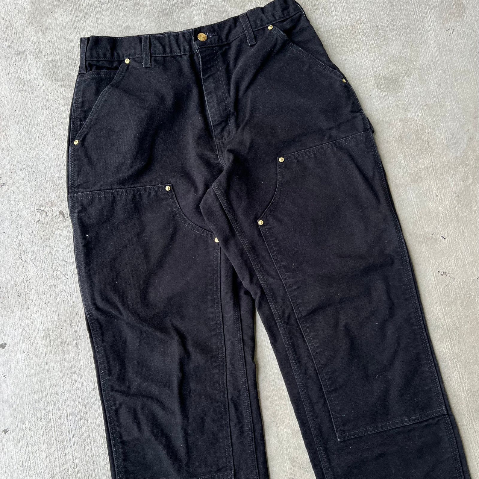 Carhartt × Vintage Carhartt black double knee work wear carpenter pants Size US 31 - 2 Thumbnail