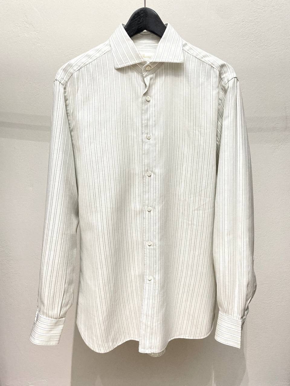 Brioni Brioni Classic Casual Suit Striped Cotton Button Up Shirt Size US M / EU 48-50 / 2 - 2 Thumbnail