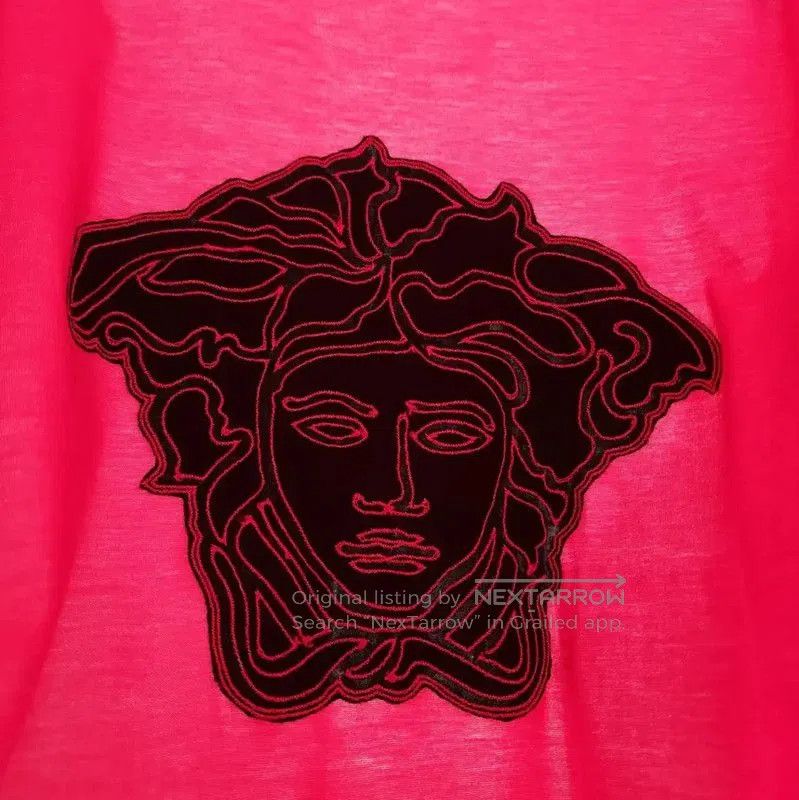 Versace Versace Pink Cotton Logo T-Shirt for Women . Size S / US 4 / IT 40 - 6 Thumbnail