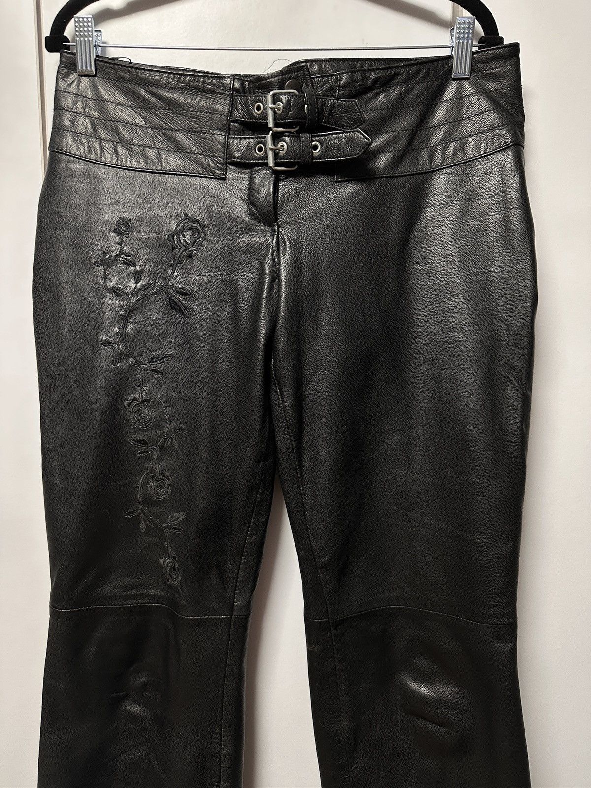 Other Leather pants with embroidery for women size M motorcycle Size 27" / US 4 / IT 40 - 4 Thumbnail