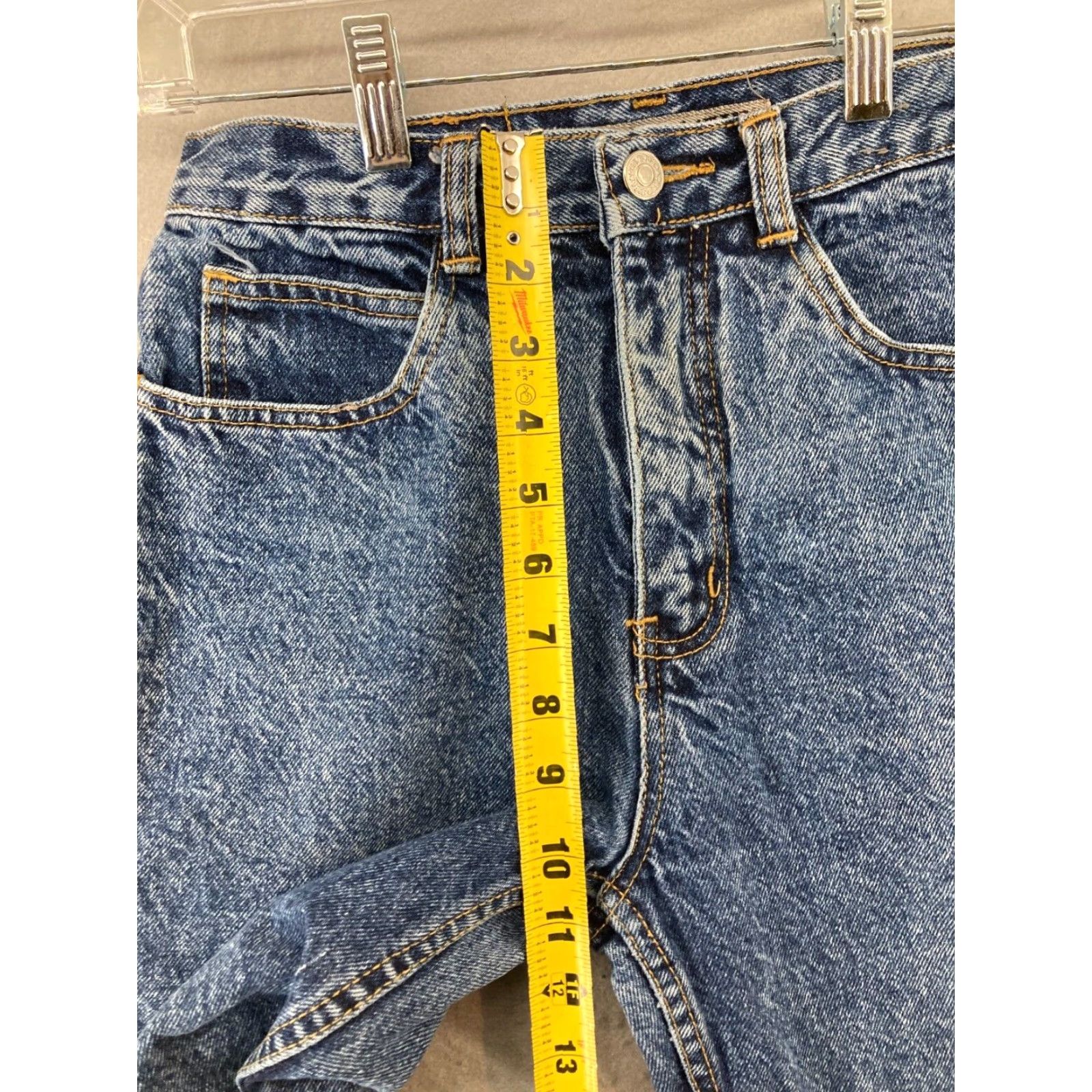 Jordache Jordache Womens High Rise Tapered Jeans 26W 2 Regular Fit Blue Cotton 80s 90s Vintage Size 26" / US 2 / IT 38 - 4 Thumbnail