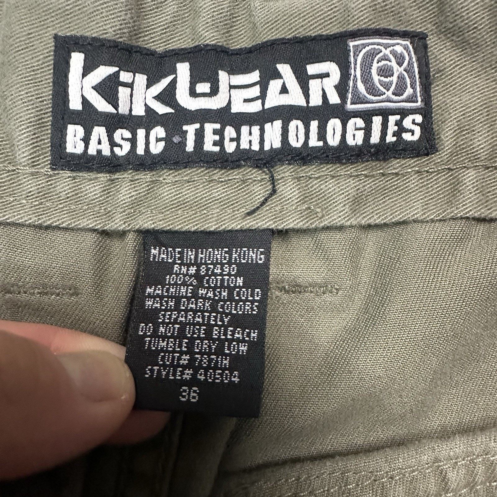 Vintage Vintage Kikwear Army Green Cargo Pants Size 36 Men Skate Size US 36 / EU 52 - 7 Thumbnail