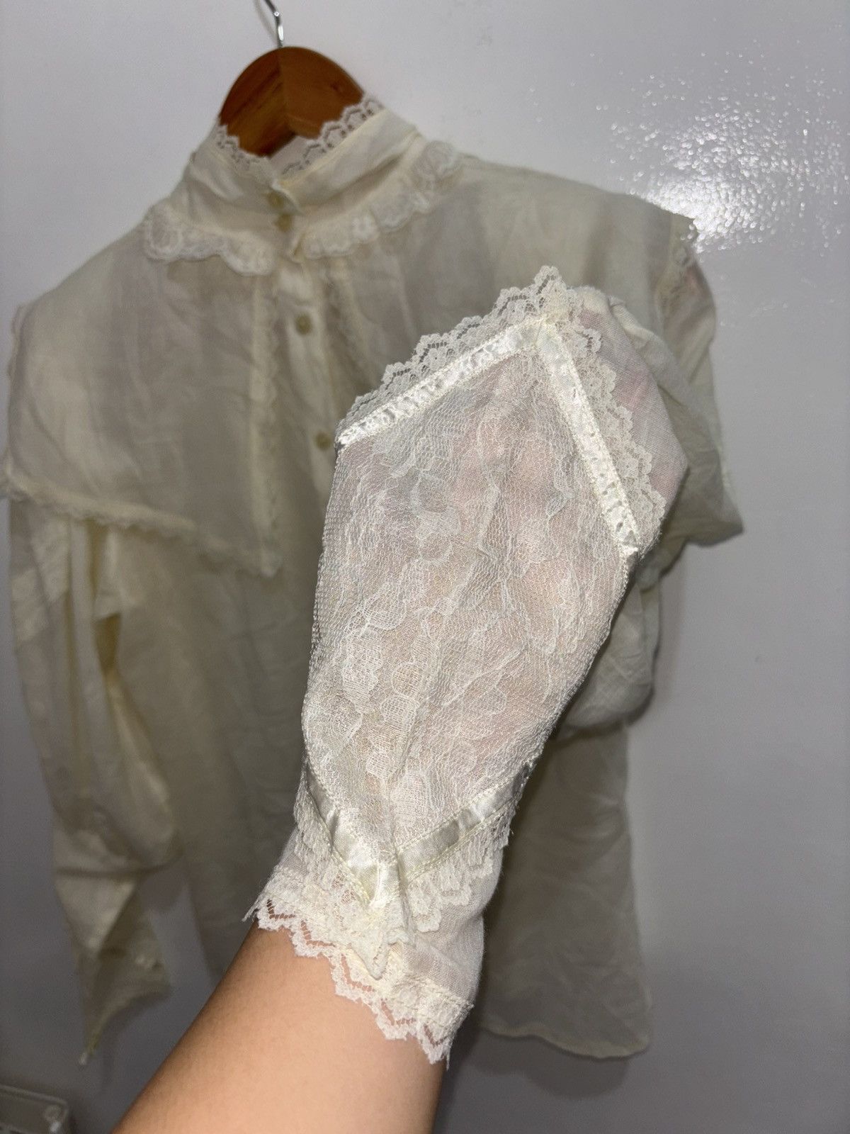 Other Gunne Sax Vintage Blouse High Neck Size S / US 4 / IT 40 - 2 Thumbnail