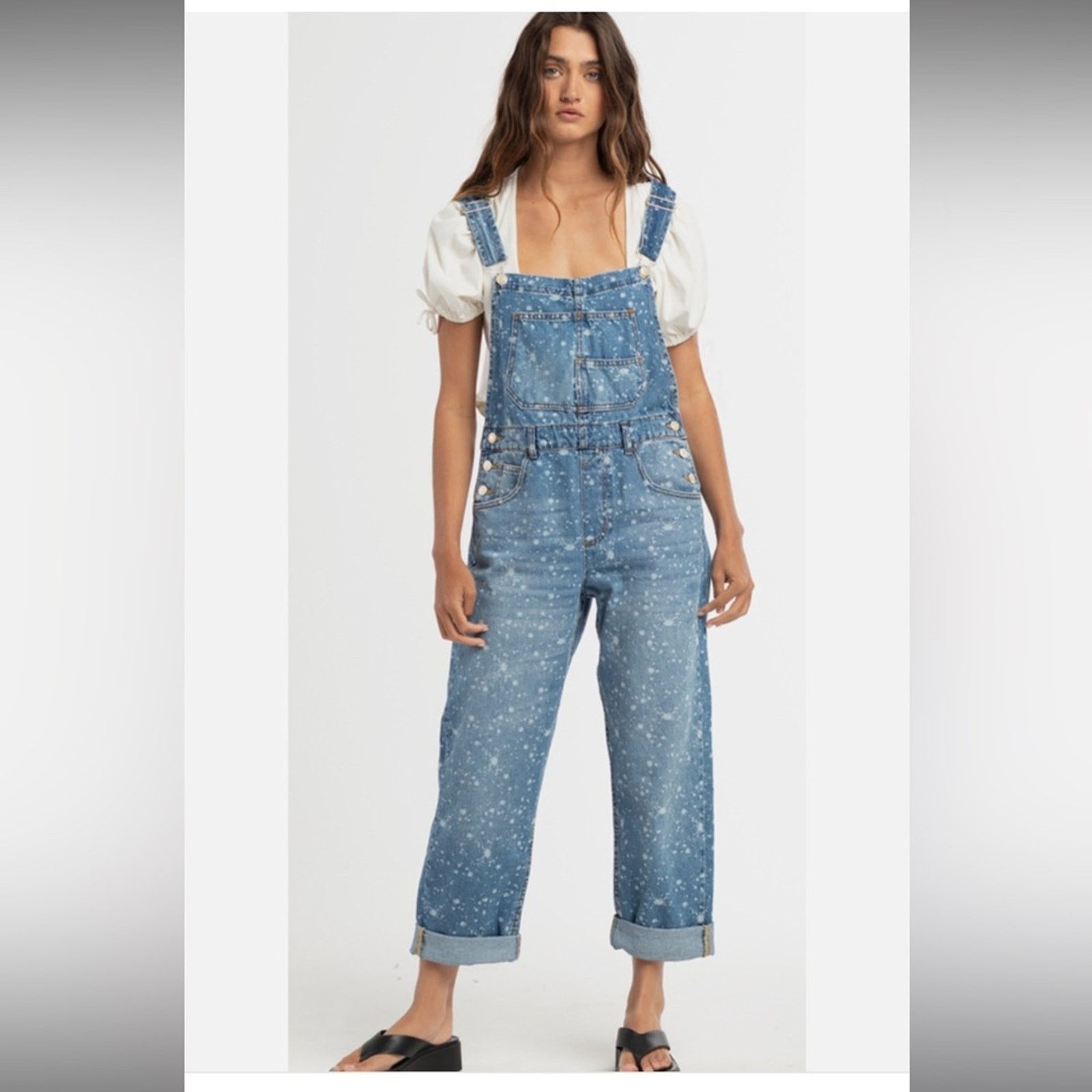 Free People 🎉LAST PIECE🎉Free‎ People Ziggy Denim Overalls Size 28" / US 6 / IT 42 - 8 Thumbnail