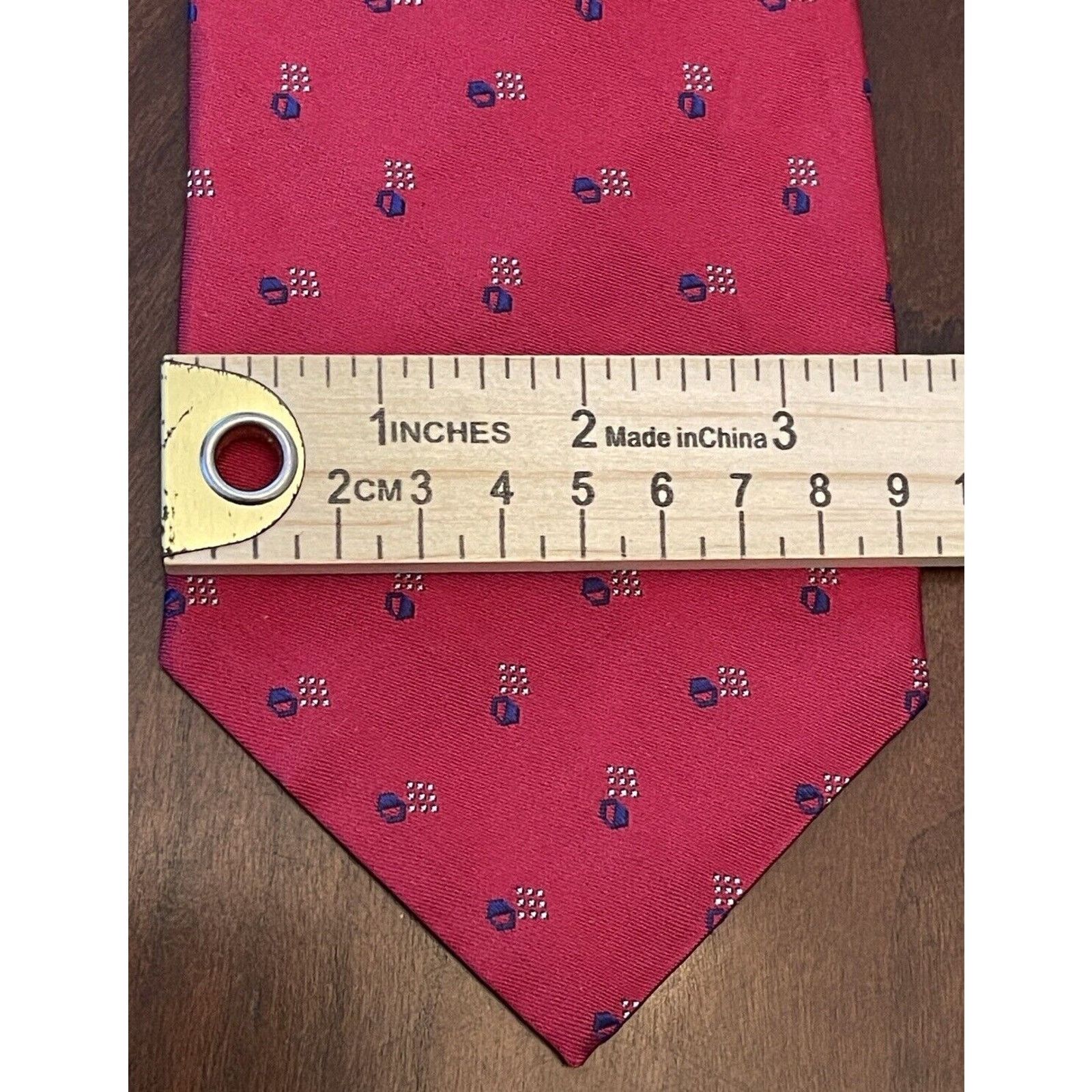 Lauren Ralph Lauren Lauren Ralph Lauren Green Label Red Blue Hand Made 100% Silk Size ONE SIZE - 4 Thumbnail