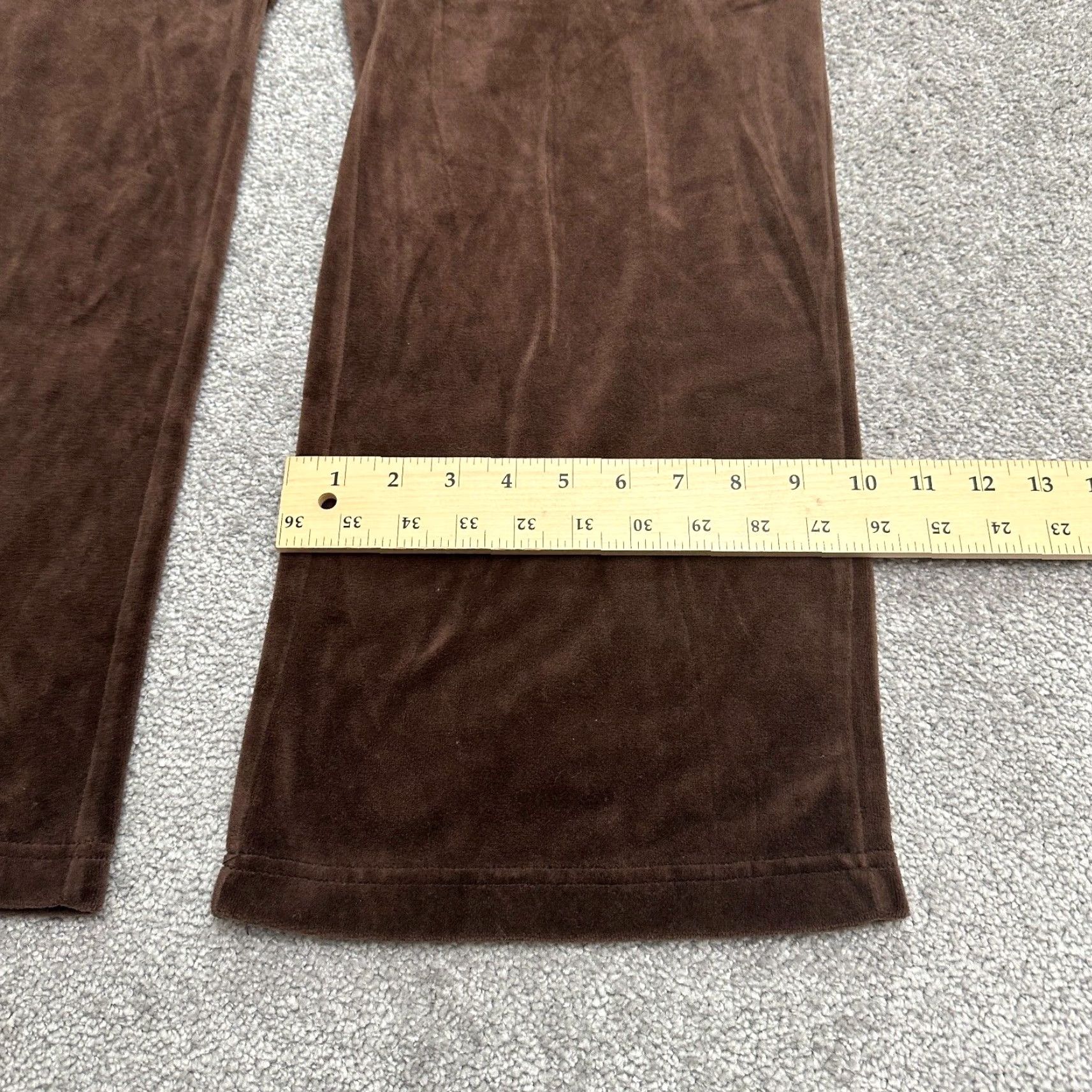 Charter Club Charter Club Sweatpants Velour Wide Leg Womens Large Brown 36x28 Pull On Casual Size 36" / US 14 / IT 50 - 6 Thumbnail