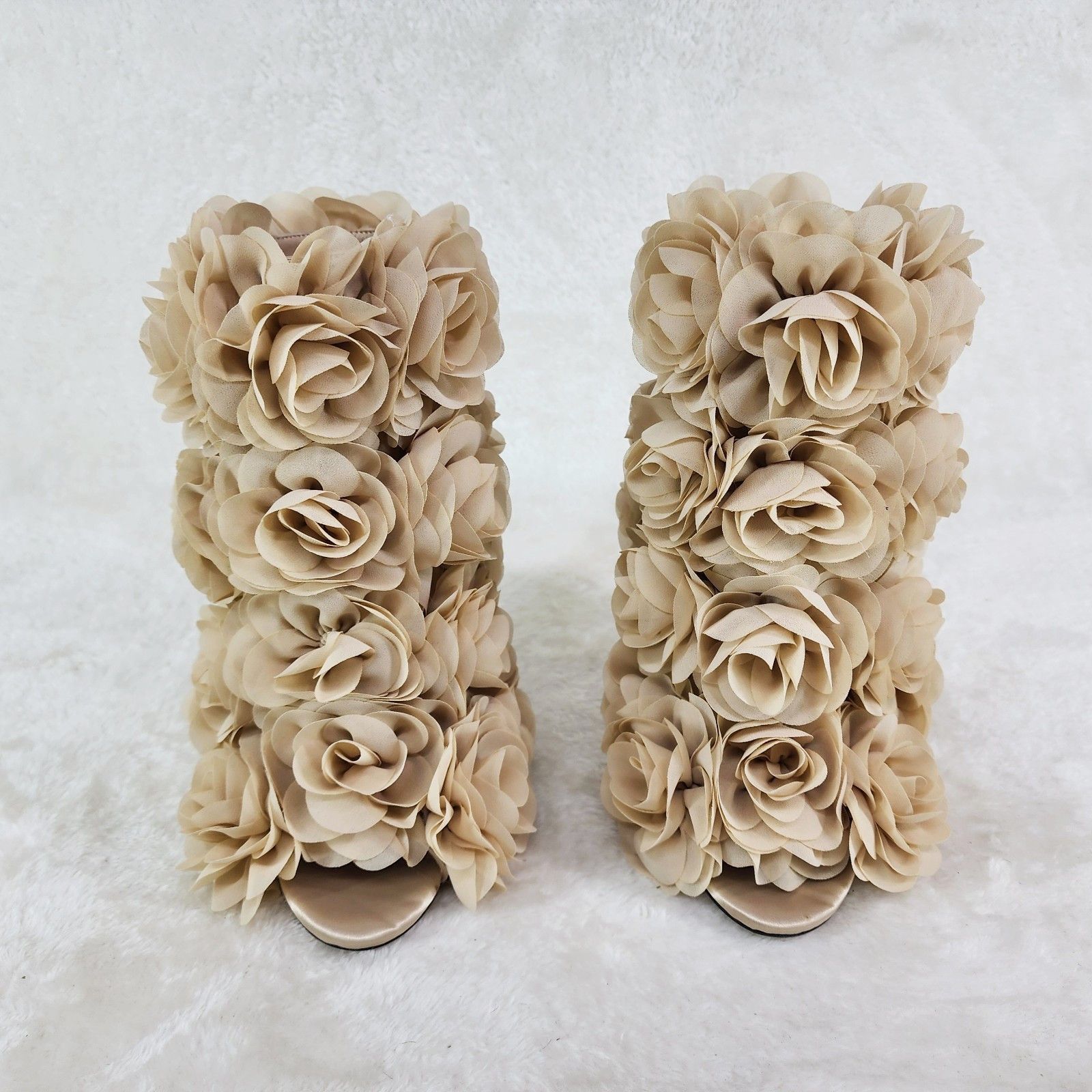 Other Beauty 3D Flowers Floral 4" High Heel Elegant Evening Party Size US 10 / IT 40 - 5 Thumbnail