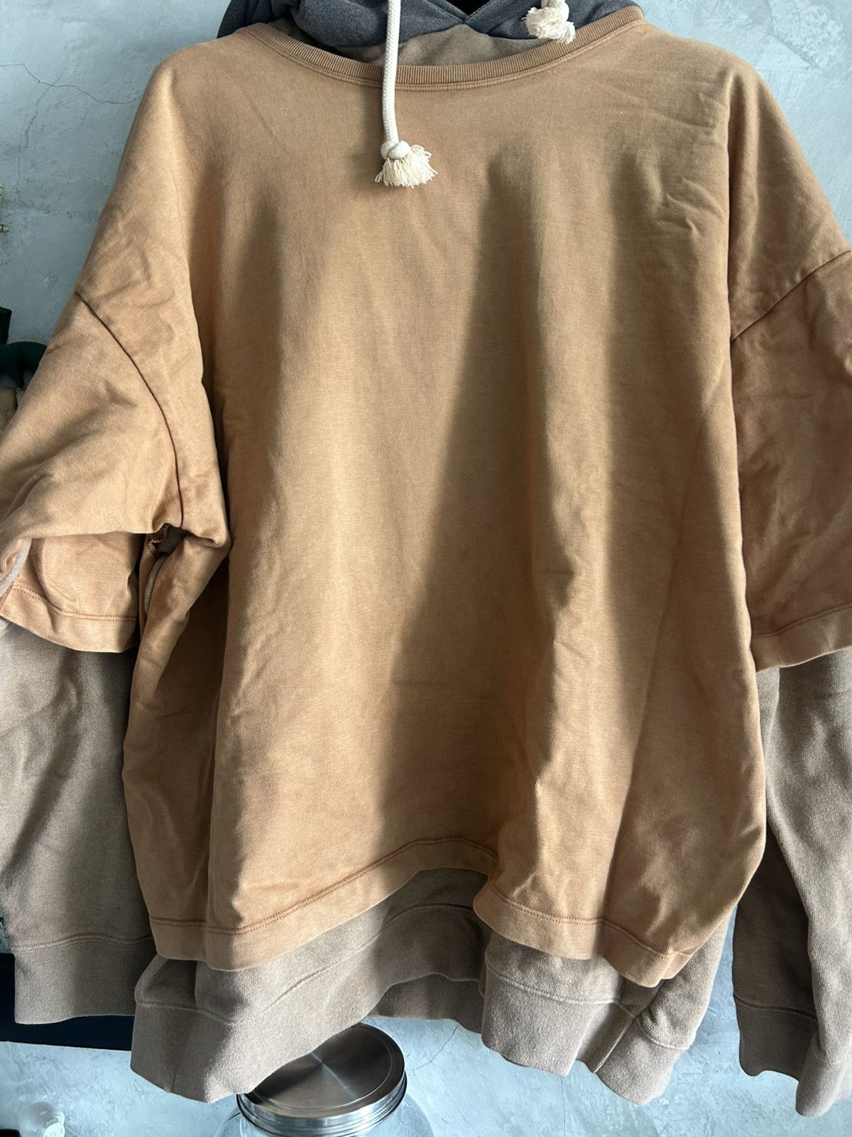Maison Margiela Layered hoodie brown Size US L / EU 52-54 / 3 - 2 Thumbnail