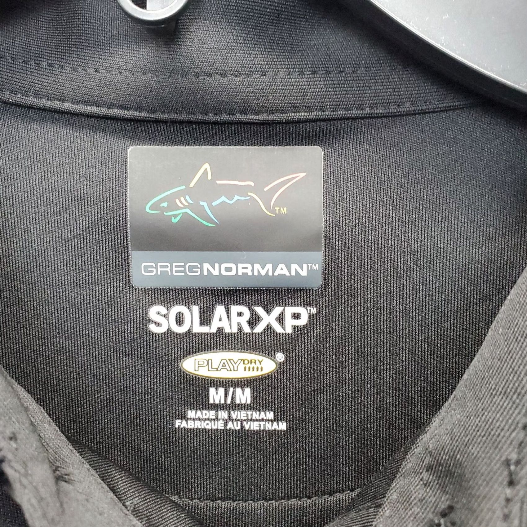 Vintage Greg Norman Polo Shirt Mens M Black Logo UPF 50+ Solar XP Golf Performance Sports Polo Size US M / EU 48-50 / 2 - 7 Thumbnail