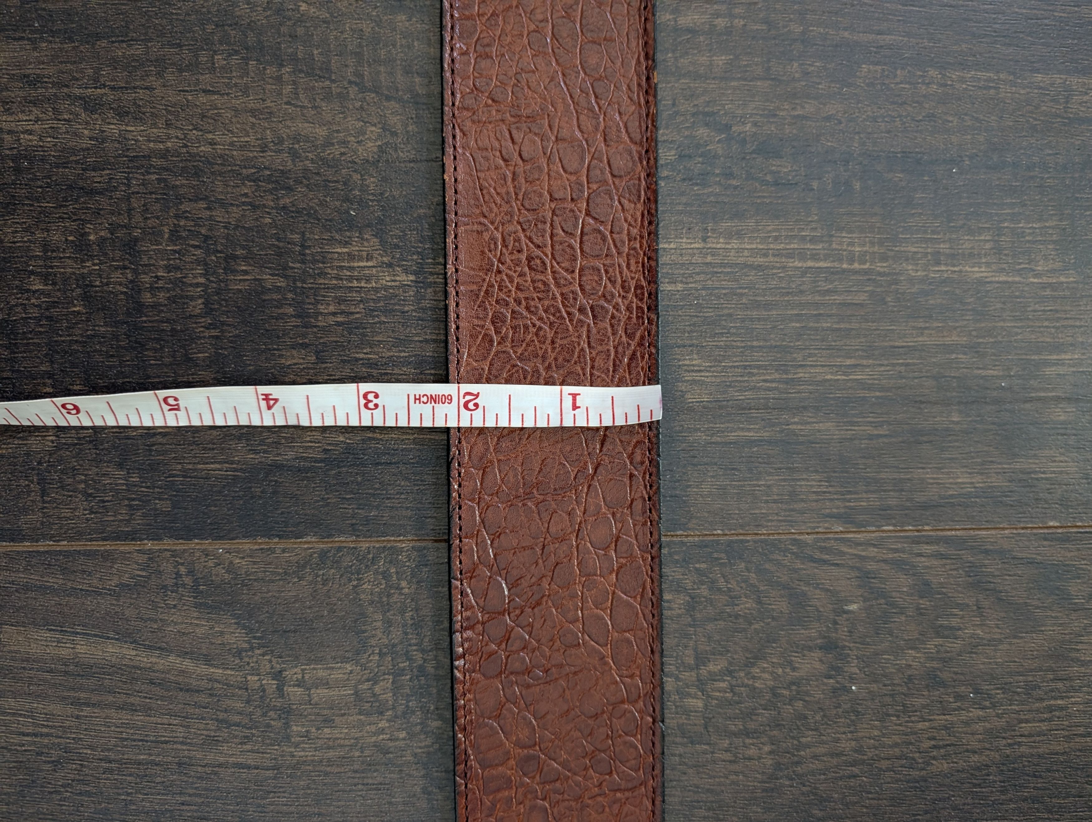 Joan & David Vintage Brown Bison Leather Belt with Silver Crescent Moon Buckle Joan & David Waist Belt Belts for Women for sale | eBay main image 3