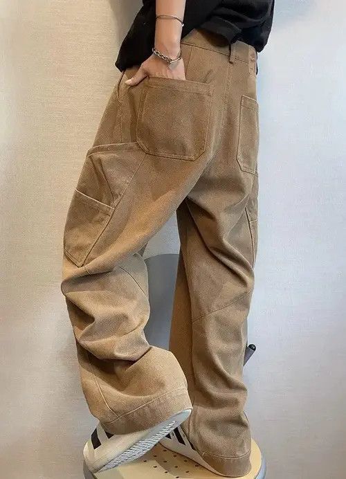 VIBE Vintage Street Washed Loose Fit Khaki Work Pants Size US 30 / EU 46 - 4 Thumbnail