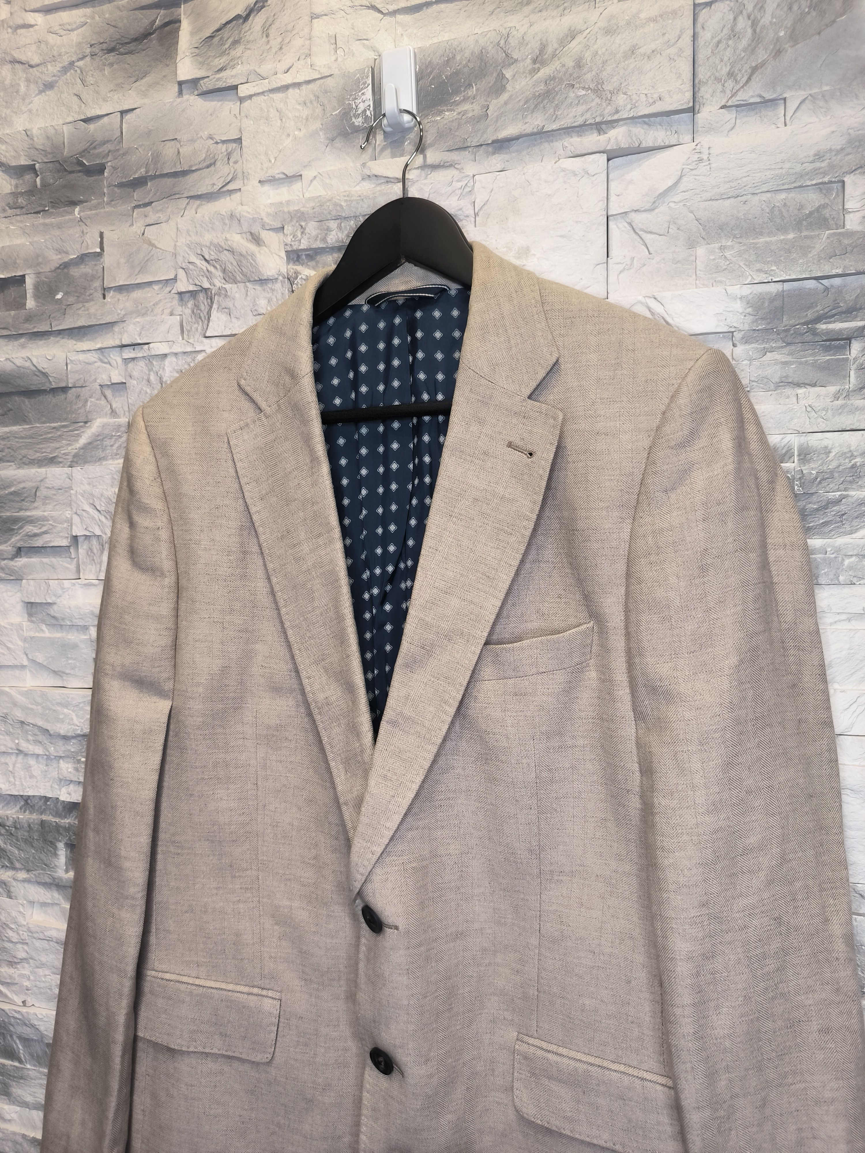 Gant Gant Suit Jacket Linen Beige Size 42S - 2 Thumbnail