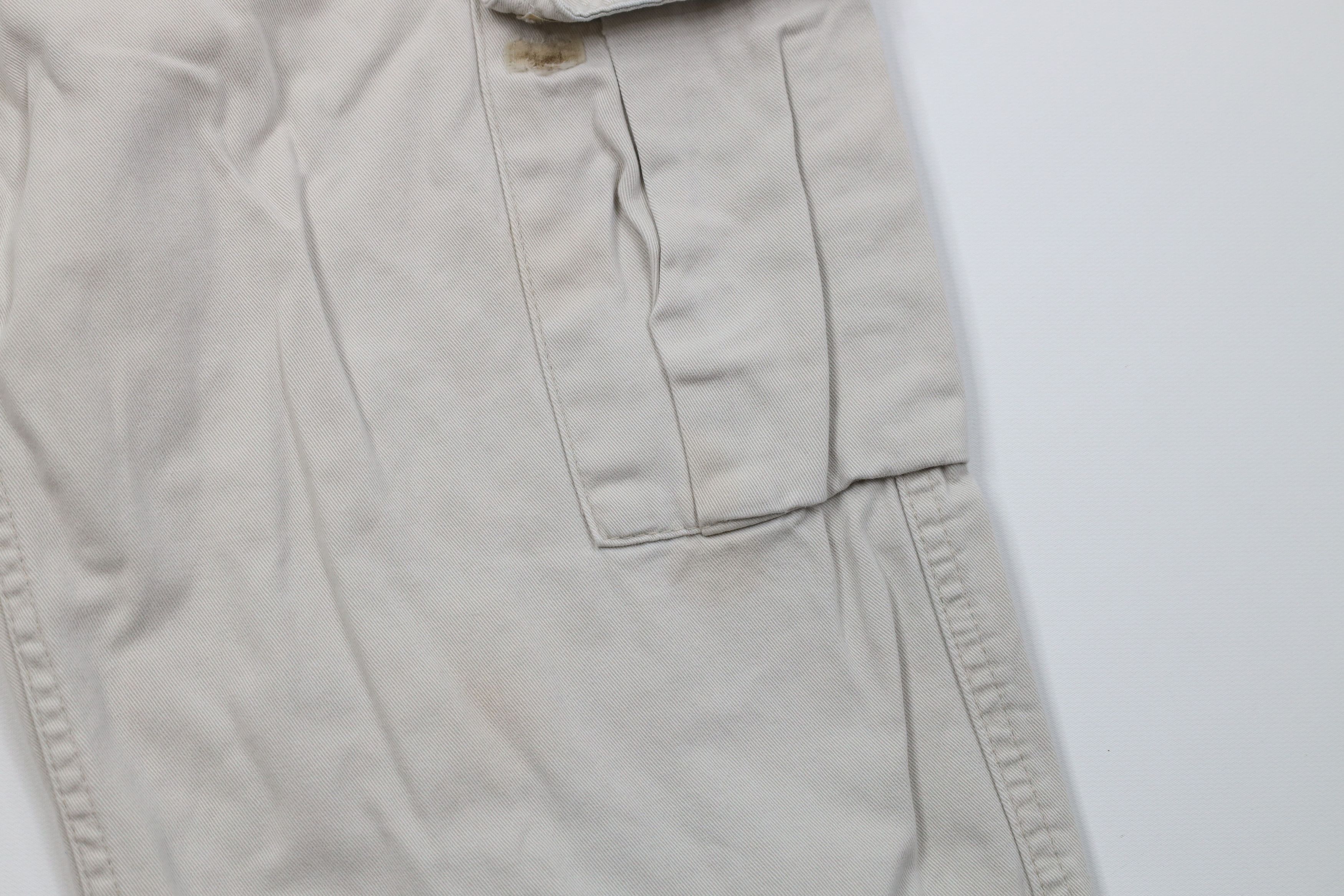 Levi's Vintage Y2K 2001 Levis Silvertab Wide Leg Cargo Pants Beige Size US 32 / EU 48 - 6 Thumbnail
