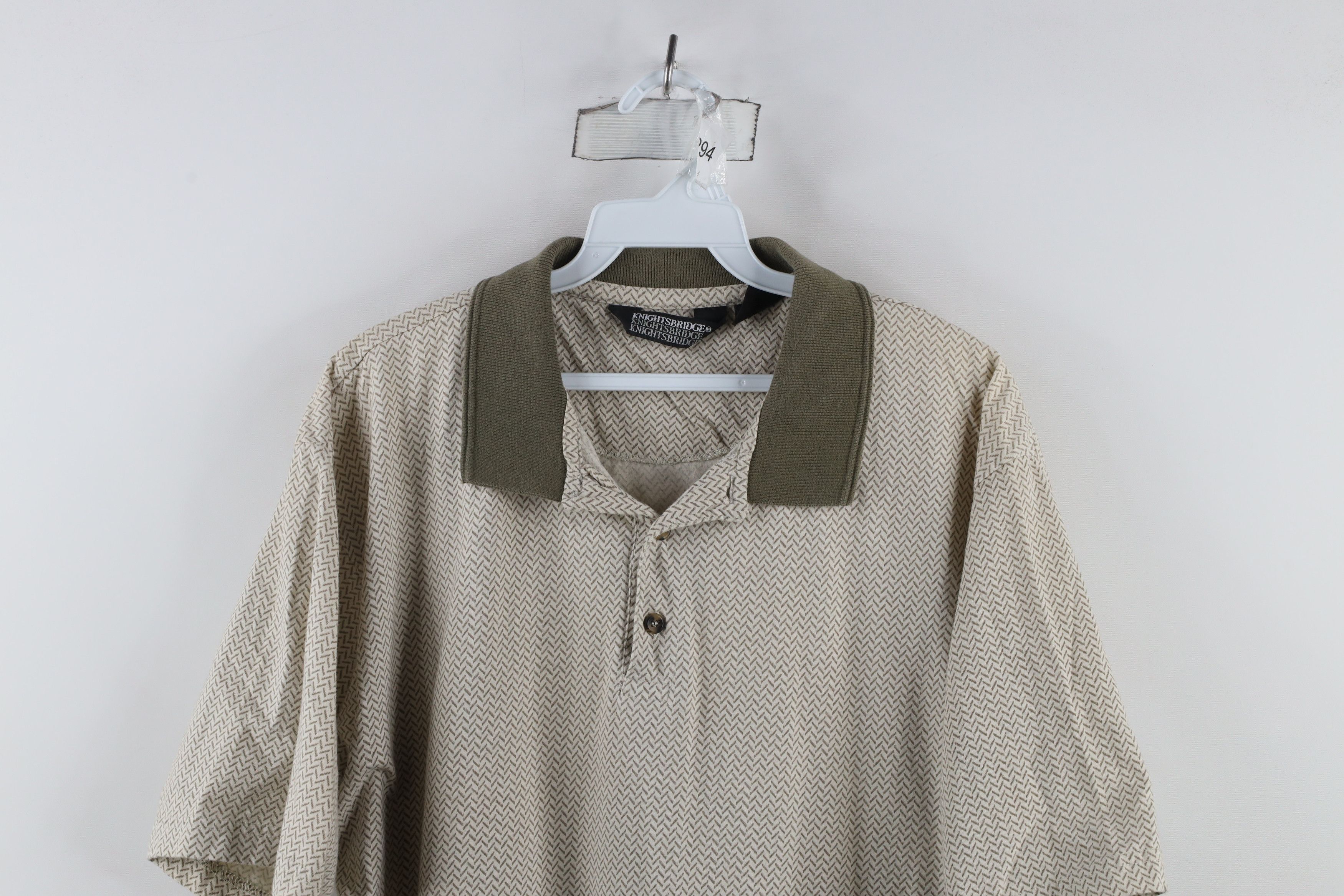 Vintage Vintage 90s Streetwear Herringbone Collared Golf Polo Shirt Size US L / EU 52-54 / 3 - 2 Thumbnail