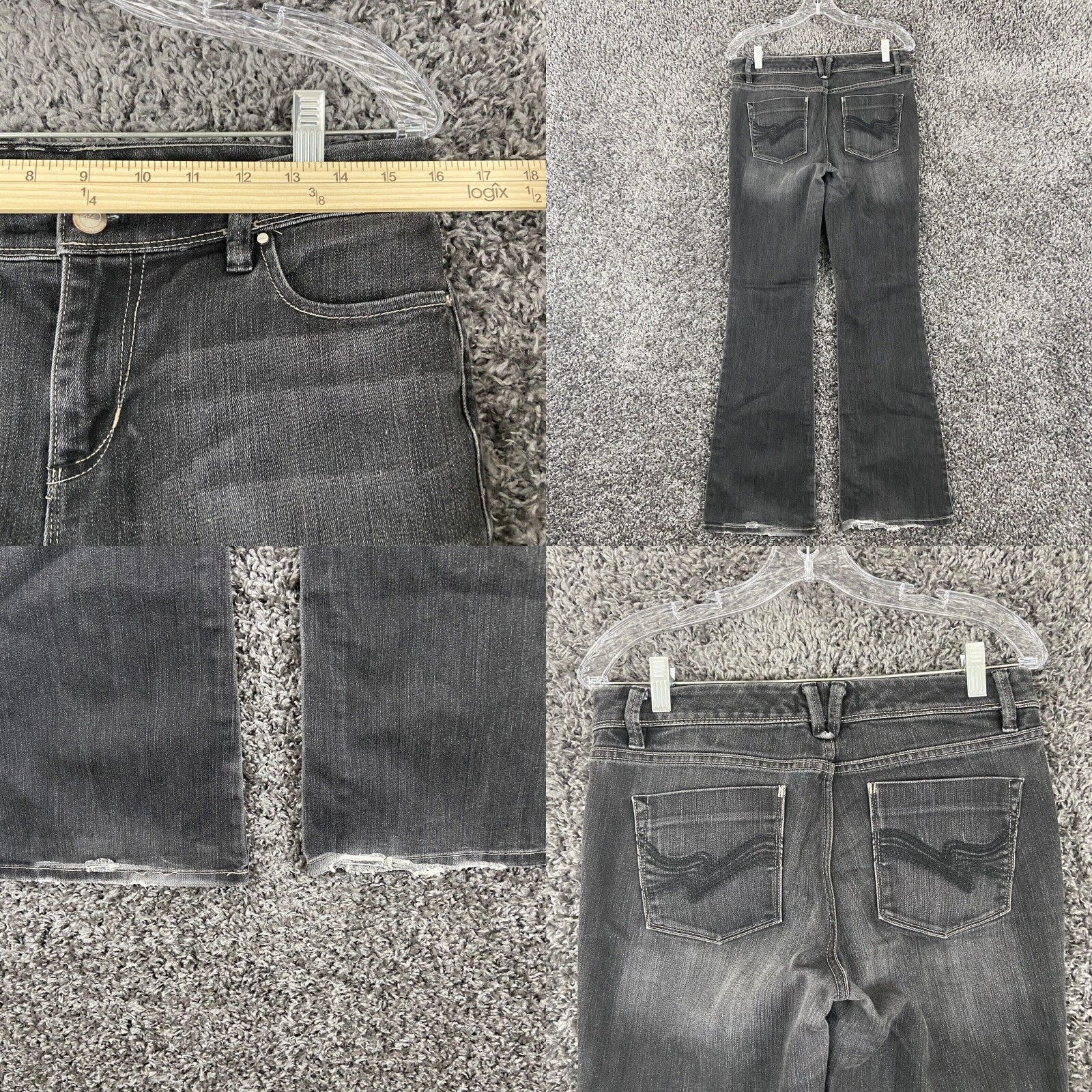 White House Black Market White House Black Market Blanc Women's Flared Black Jeans 6R Regular Size 28" / US 6 / IT 42 - 8 Thumbnail