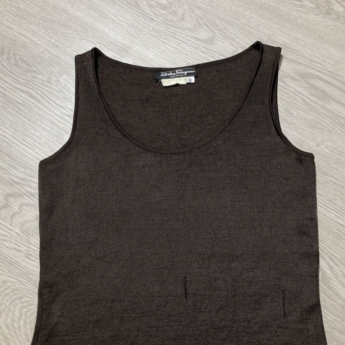 Salvatore Ferragamo 🇮🇹 Salvatore Ferragamo Tank Top Brown Made In Italy Luxury Size US XS / EU 42 / 0 - 2 Thumbnail