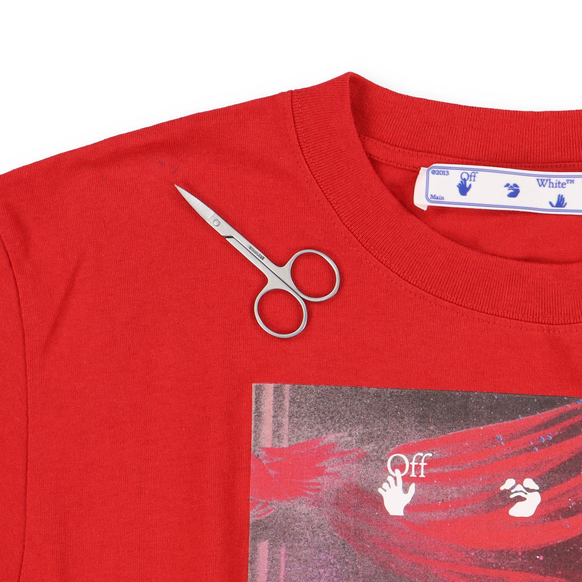 Off-White Red Sprayed Caravaggio Arrows T-Shirt Size US XL / EU 56 / 4 - 5 Thumbnail