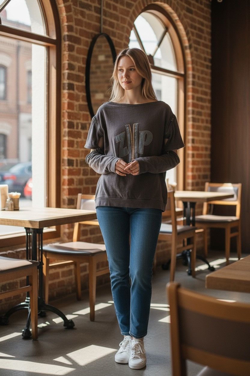 Marc Jacobs Marc Jacobs Small Part Zip Long Sleeve Sweater (153) Size S / US 4 / IT 40 - 1 Thumbnail
