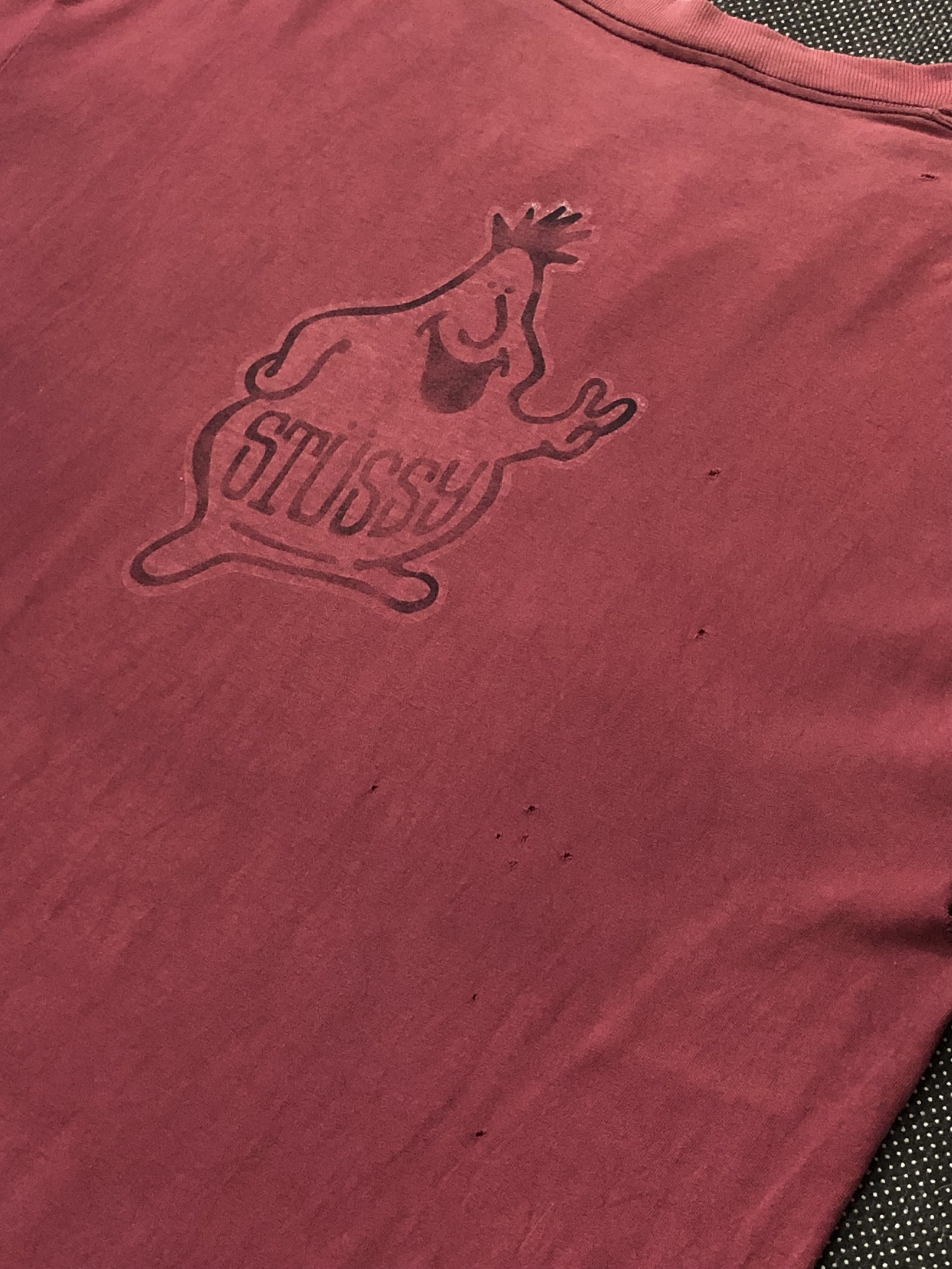 Stussy RARE🔥VINTAGE 80’S STUSSY MR BLOB THRASHED DISTRESSED T Size US XL / EU 56 / 4 - 22 Thumbnail