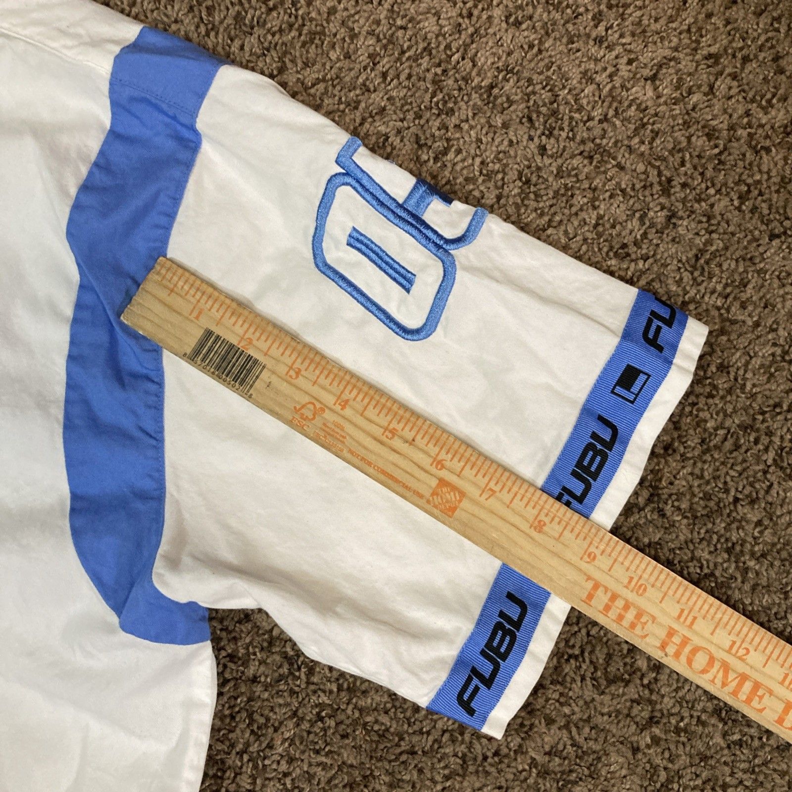 Fubu FUBU Forever 21 Button SS Streetwear Shirt White Blue XL Size US XL / EU 56 / 4 - 6 Thumbnail