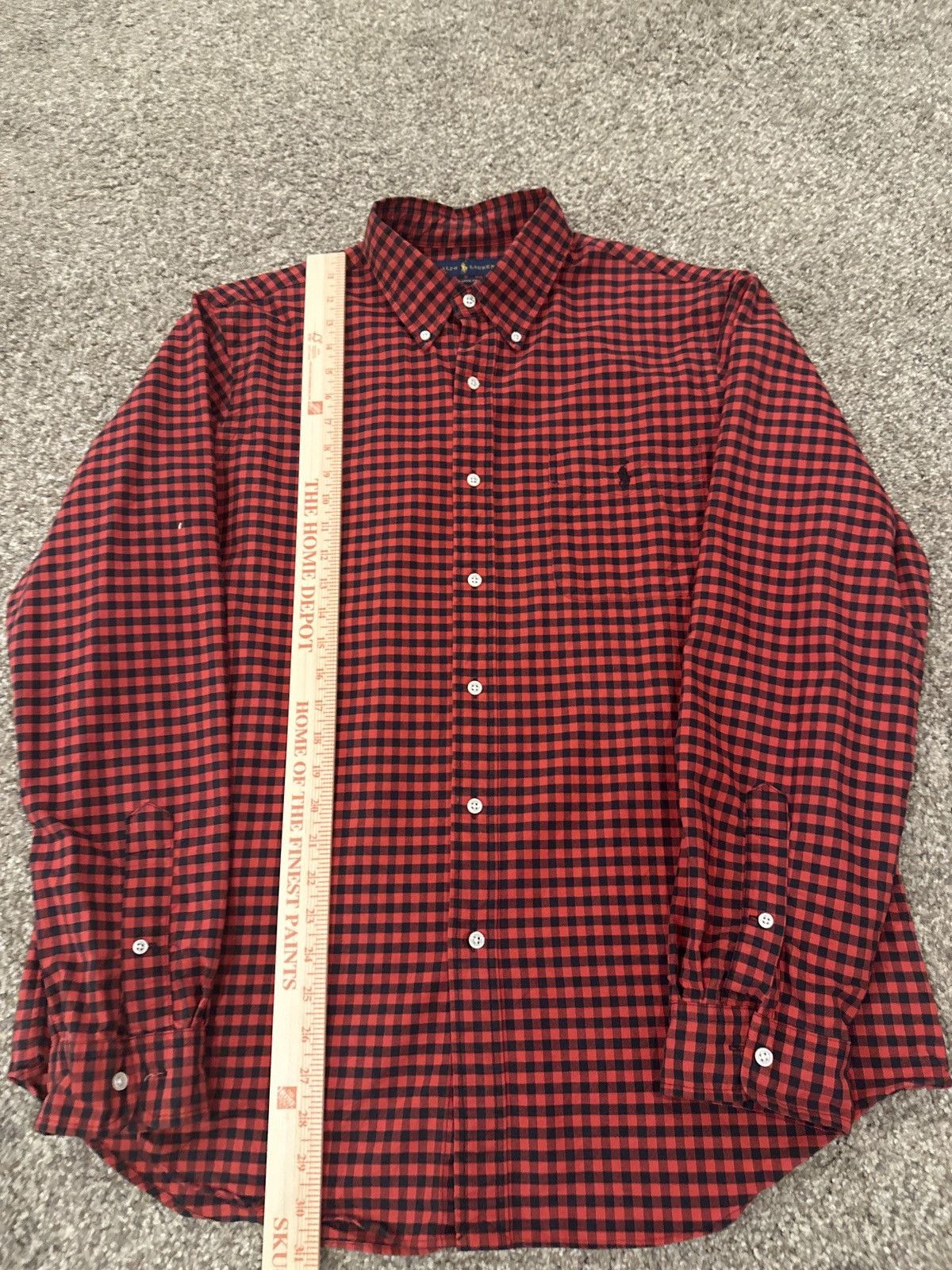 Polo Ralph Lauren Polo Ralph Lauren Red Black Gingham Button Down (XL) Size US XL / EU 56 / 4 - 7 Thumbnail