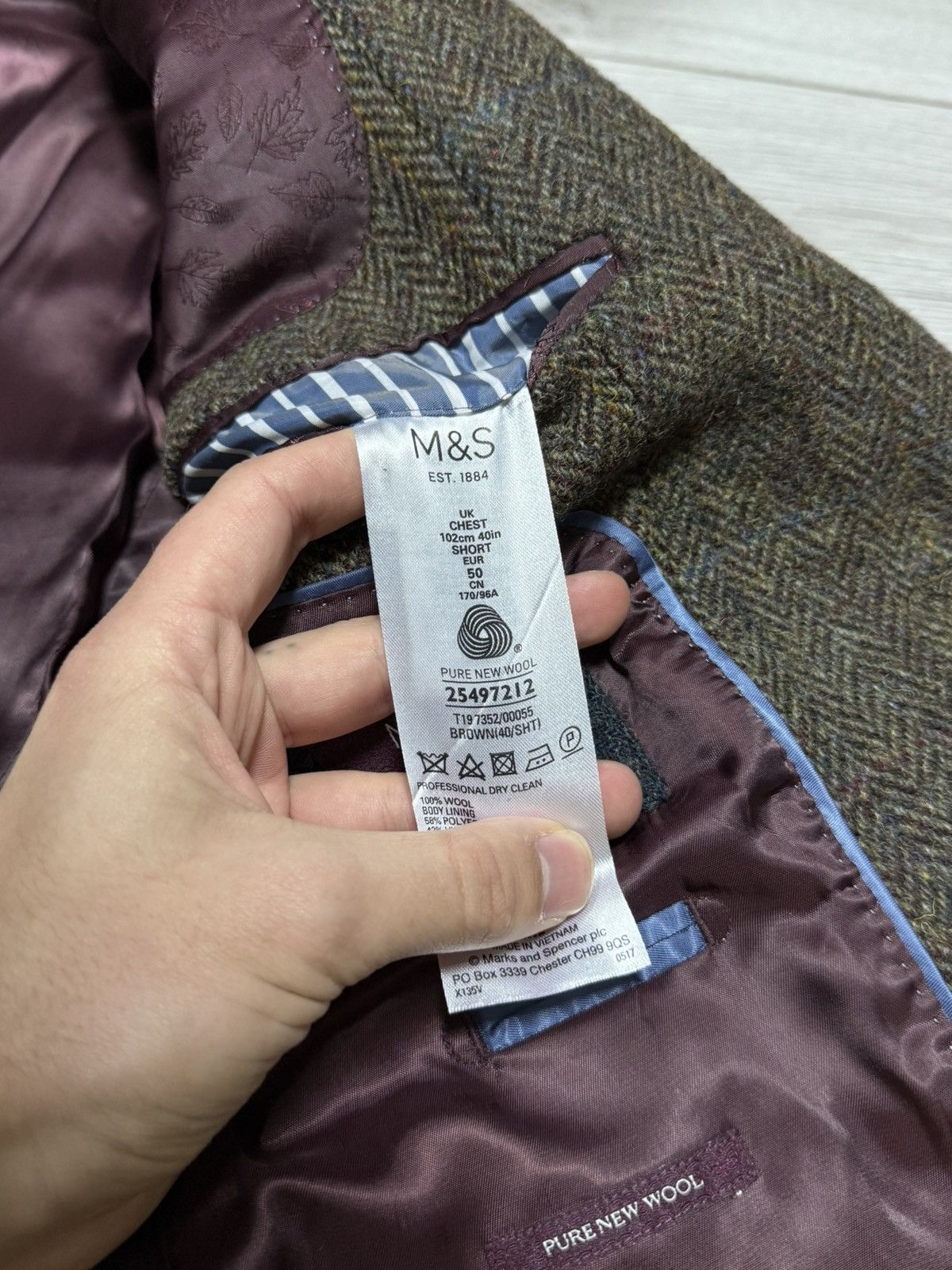 Harris Tweed Harris Tweed M&S wool knitted blazer tuxedo Size 40S - 4 Thumbnail