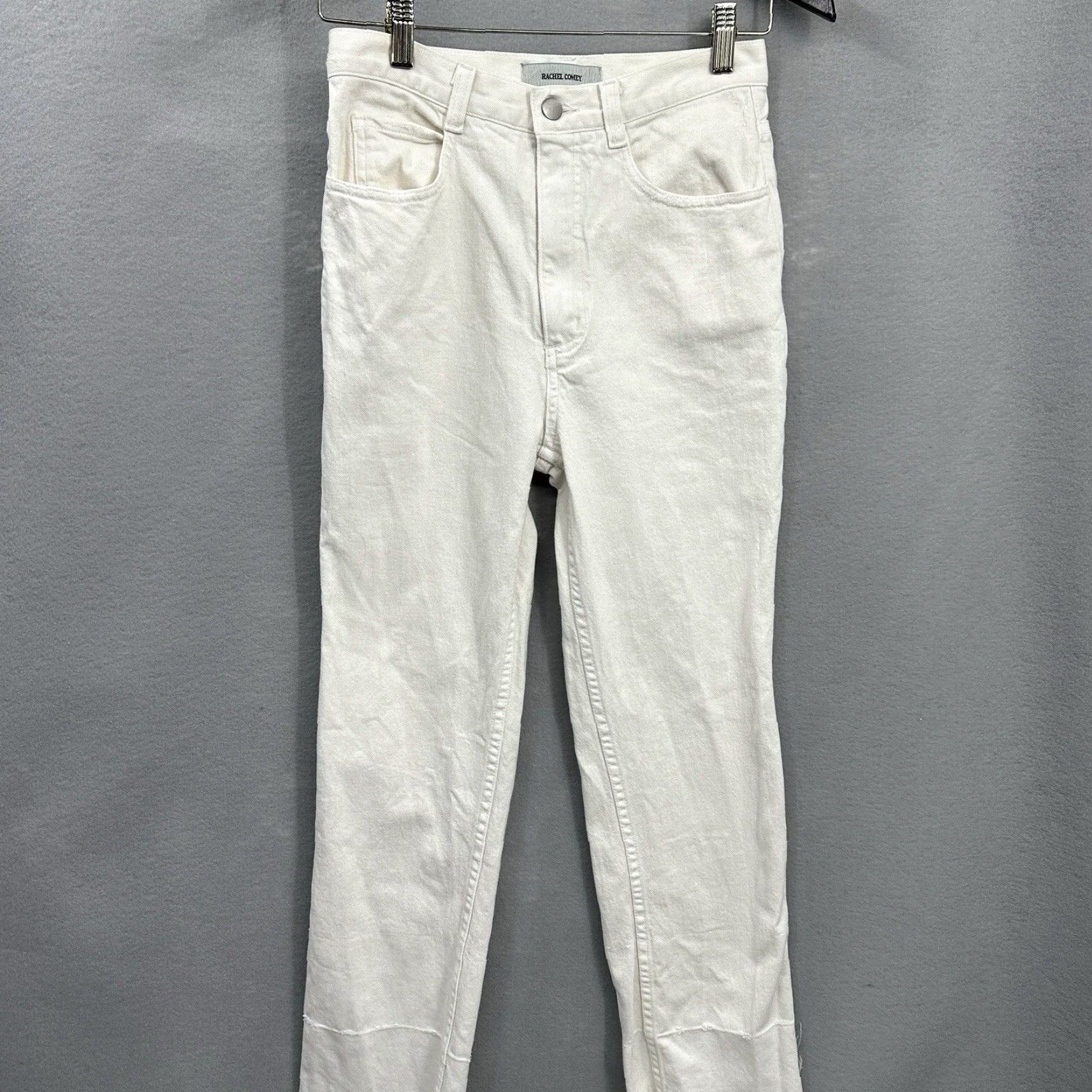 Rachel Comey RACHEL COMEY Jeans Womens 0 Raw Hem High Rise Cropped Ankle Quiet Luxury Boho Shirt? Size 25" / US 0 / IT 36 - 3 Thumbnail
