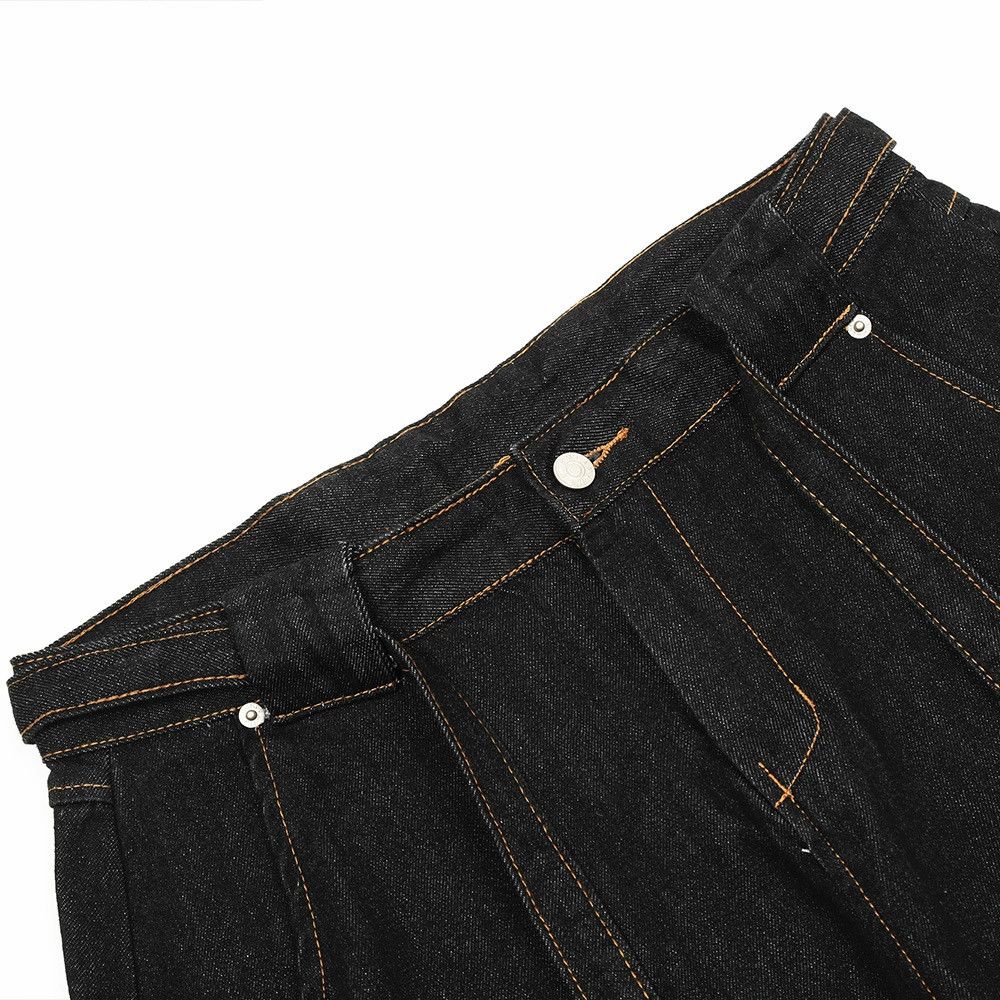 Jean Men's street fashion washed belted loose jeans Size US 32 / EU 48 - 3 Thumbnail