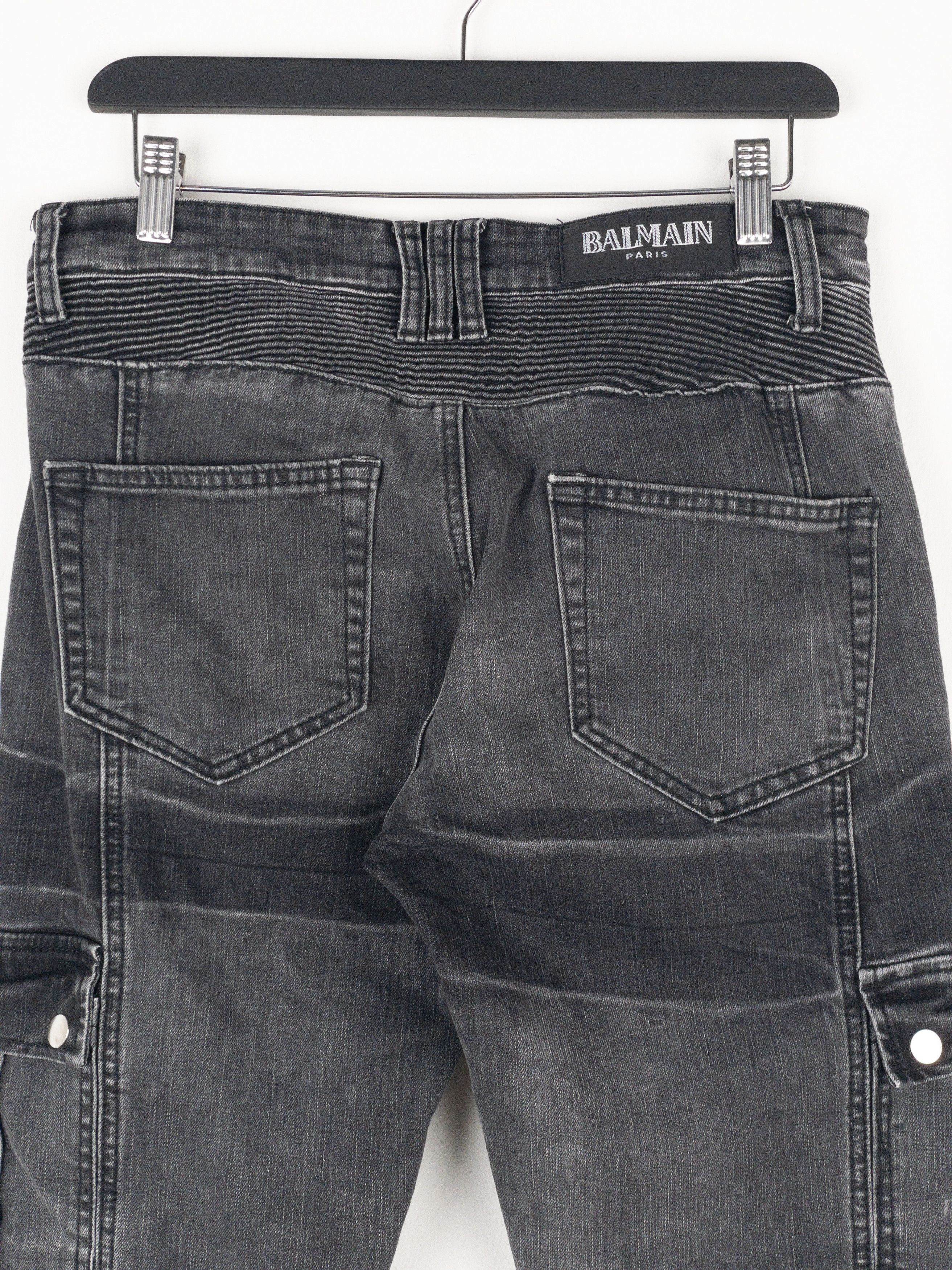 Balmain Balmain Bondage-Strap Biker Cargo Denim Jeans Size US 31 - 7 Thumbnail