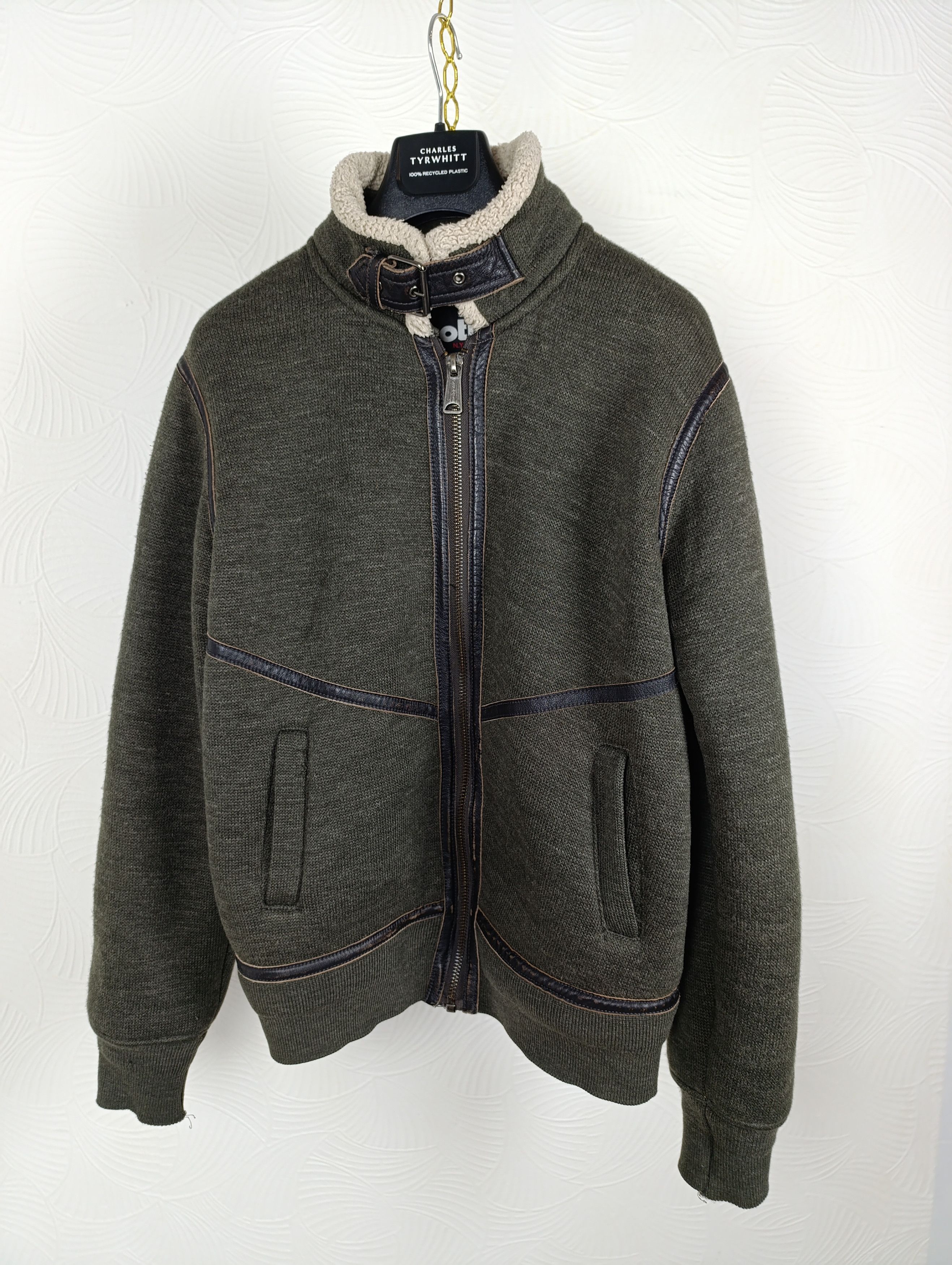 Schott SCHOTT VINTAGE MENS SHERPA JACKET Size US L / EU 52-54 / 3 - 3 Thumbnail