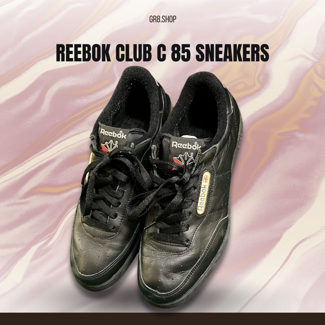 Reebok Reebok Club C 85 Sneakers Size 9 Black Leather Shoes Made In Size US 9 / EU 42 - 1 Thumbnail