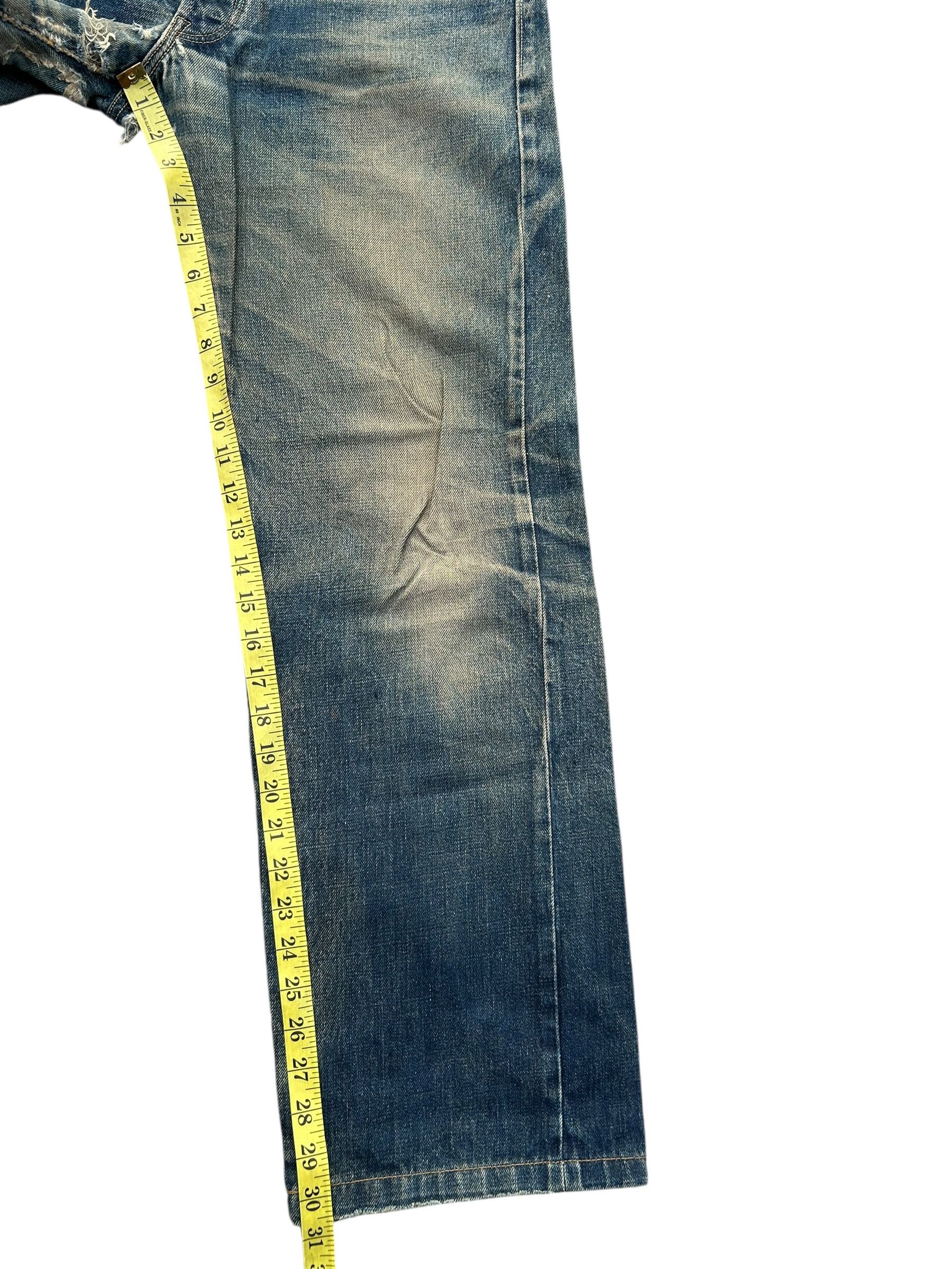 Avirex × Kapital × Vintage Vintage Avirex Selvedge Button 13star Distressed Denim Jeans Size US 31 - 20 Thumbnail