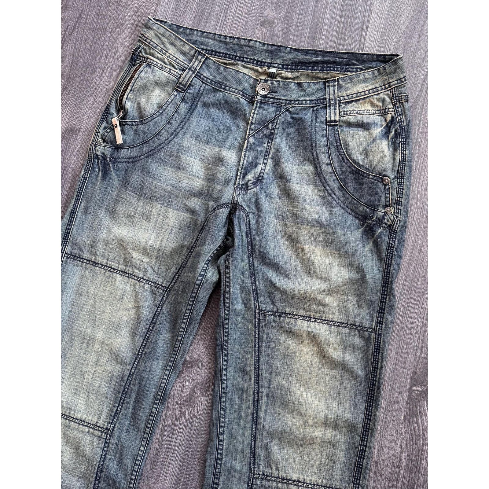 Japanese Brand Y2K Vintage Washed Retro Colour Jeans made in Spain Size US 36 / EU 52 - 3 Thumbnail