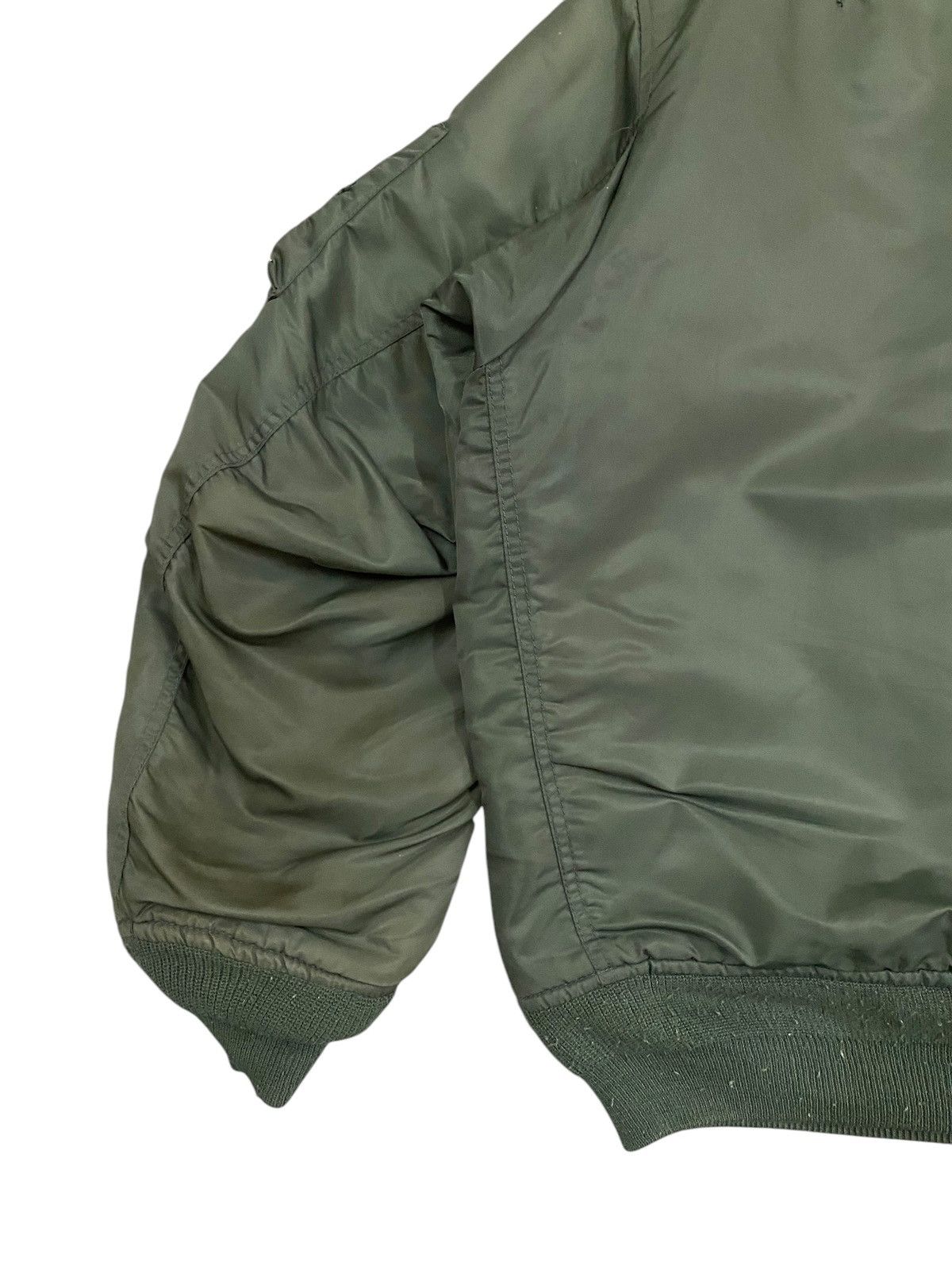 Vintage Vintage Military Style MA-1 Bomber Jacket – Olive Green Size US L / EU 52-54 / 3 - 7 Thumbnail