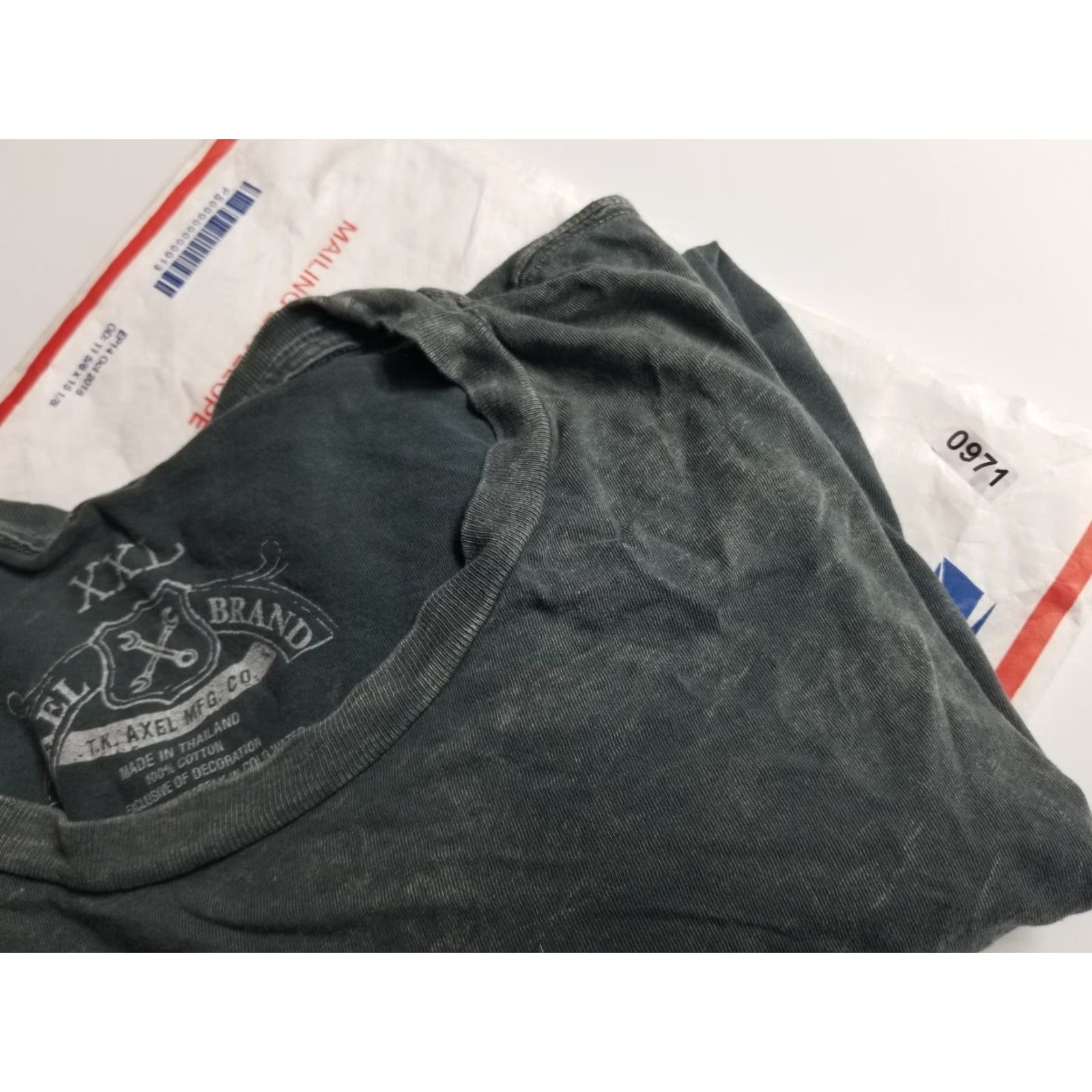 J Brand AXEL BRAND Men Short Sleeve Shirt Motorcycle Racing Solid Gray 2XL Cotton Crew Neck Stretch Everyday All Seasons T-Shirt Regular Mens Size US XXL / EU 58 / 5 - 8 Thumbnail