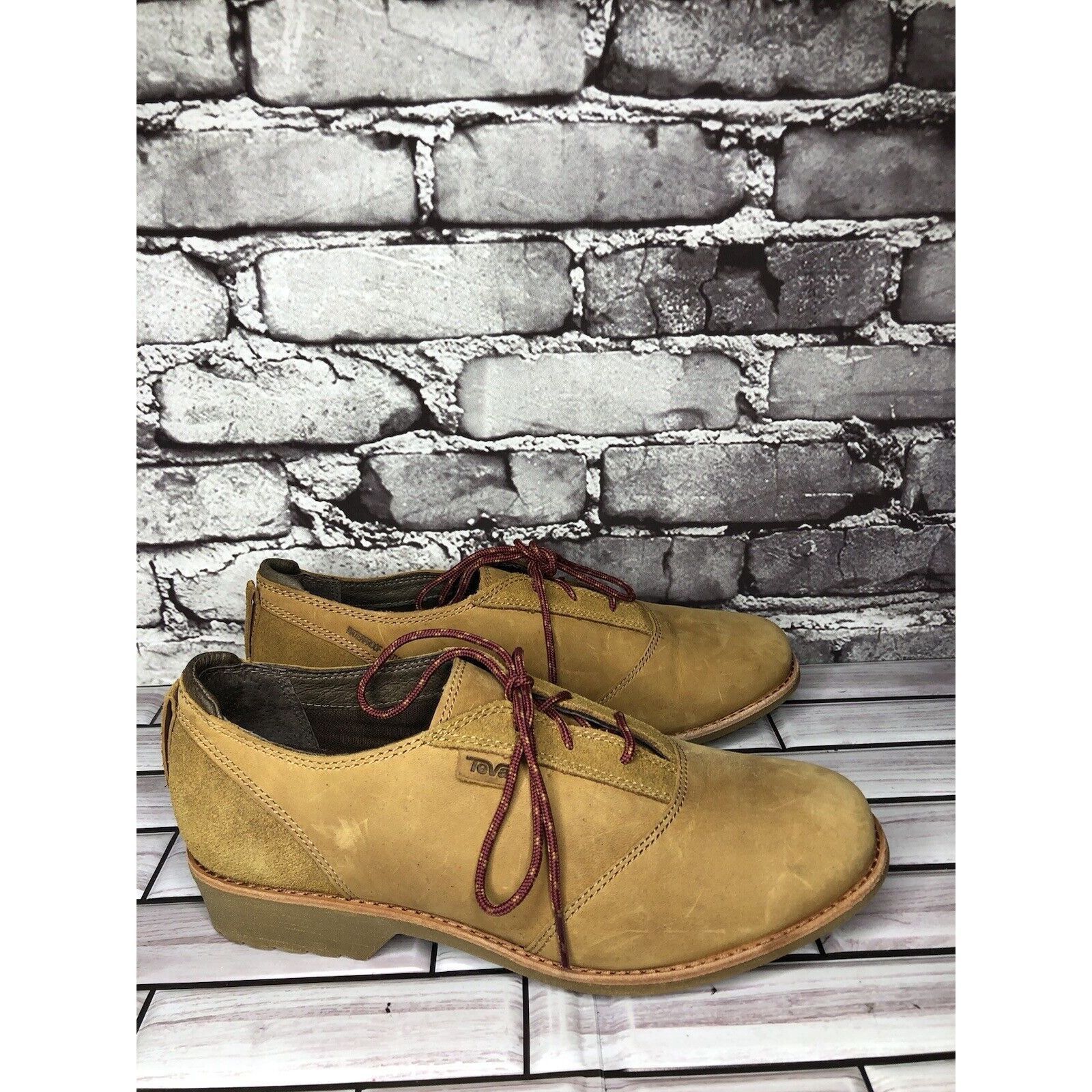 Teva Teva De La Vina Dos Bison Brown Leather Lace Up Oxford Shoes Size US 9.5 / IT 39.5 - 23 Thumbnail