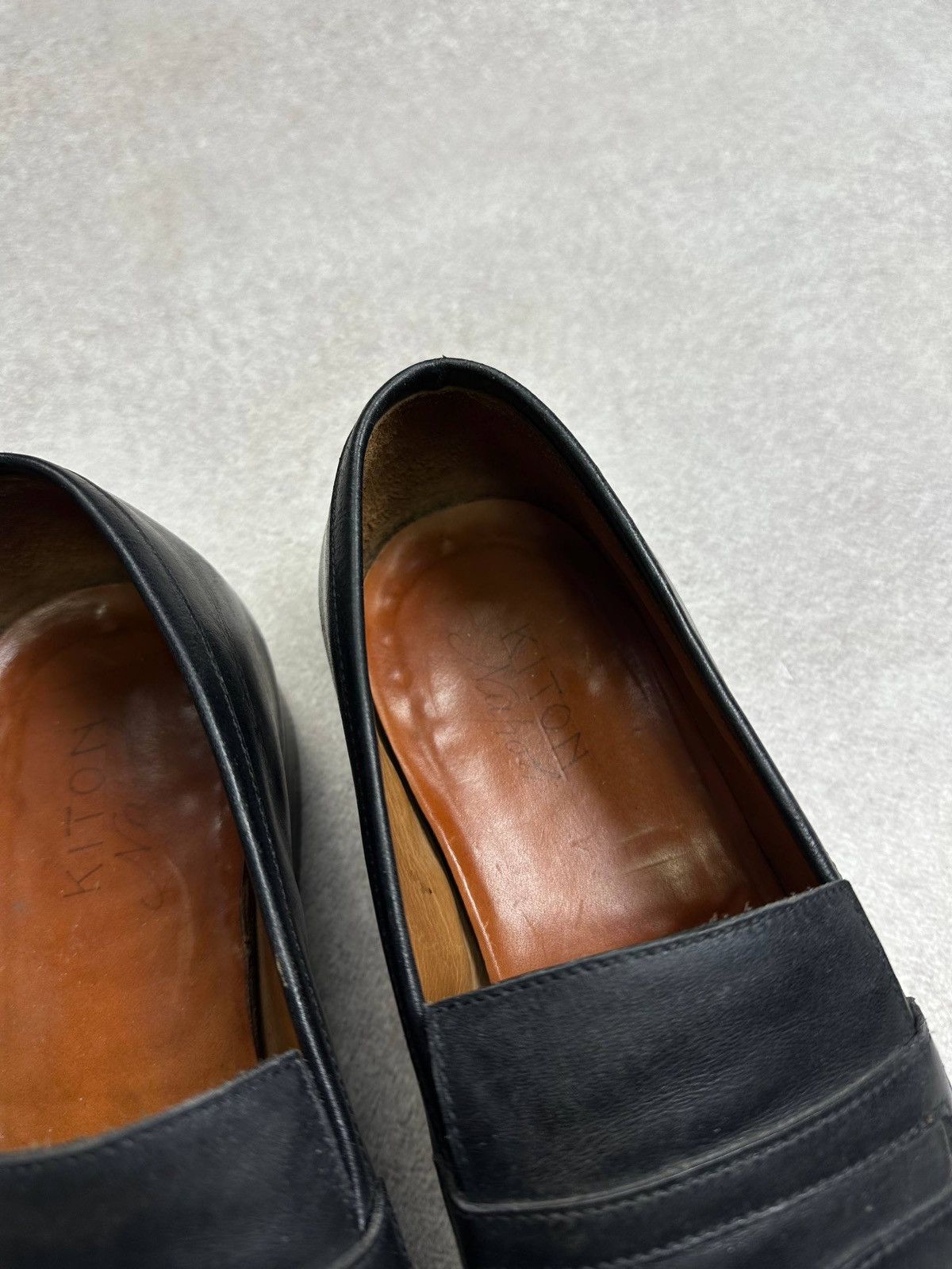 Kiton Kiton Hand Made Leather Loafers Mens Black US11 Size US 11 / EU 44 - 3 Thumbnail