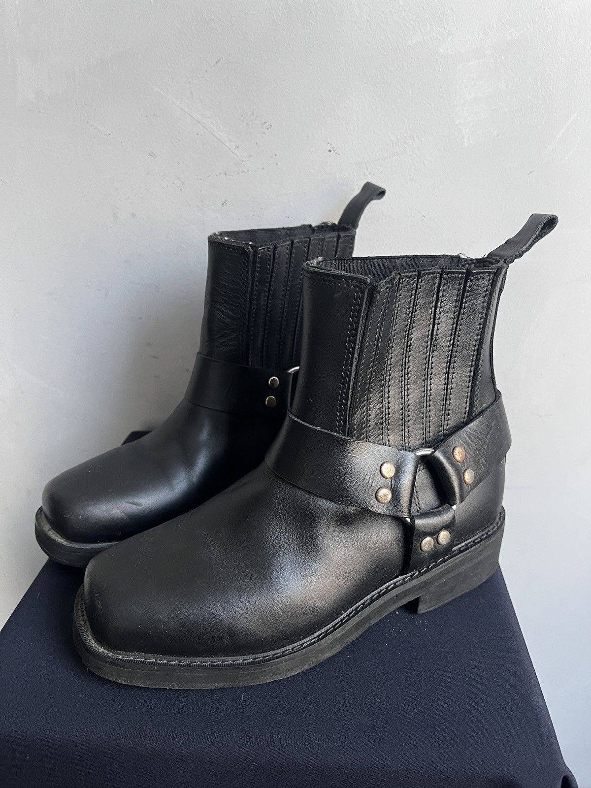 Wrangler Guidi style western Leather Ankle Boots Japanese Style Size US 7 / EU 40 - 6 Thumbnail