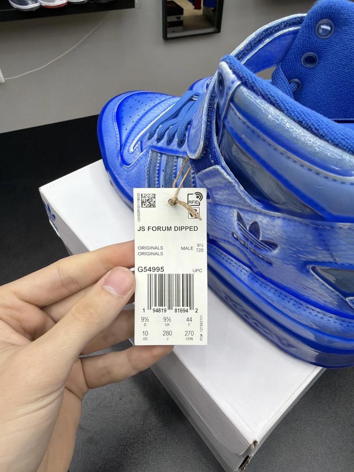 Other Adidas Originals Forum Hi Jeremy Scott Dipped Blue - 10 NEW Size US 10 / EU 43 - 9 Thumbnail