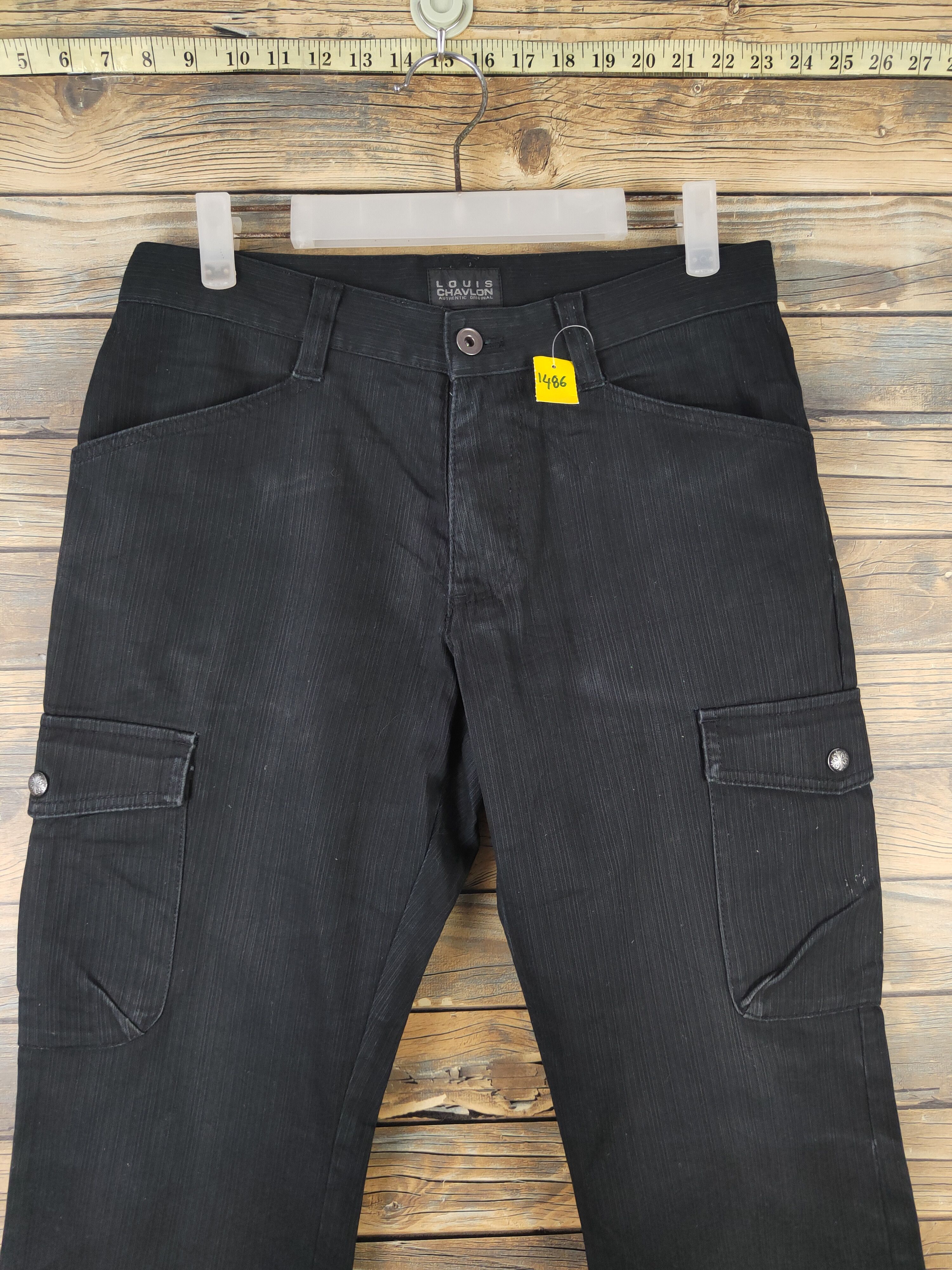 Japanese Brand DL Louis Chavlon Black Multipocket Cargo Pants #1486 Size US 31 - 2 Thumbnail